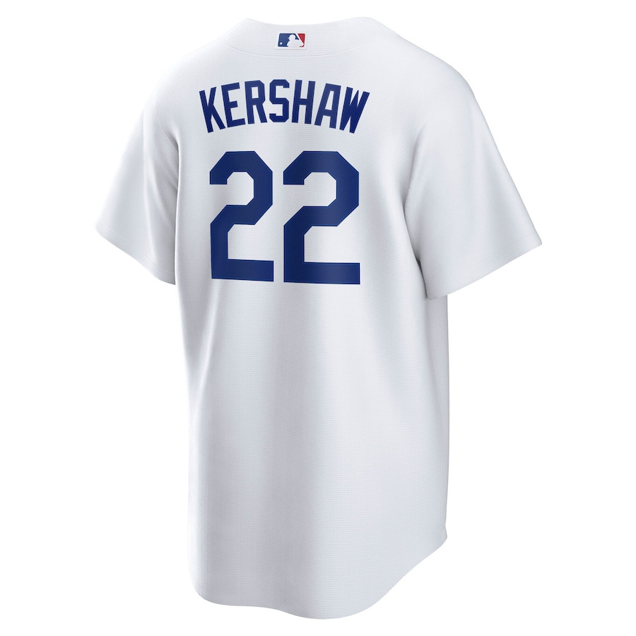 Clayton Kershaw 22 Los Angeles Dodgers 2024 World Series Home Player White MLB Jersey Men's
