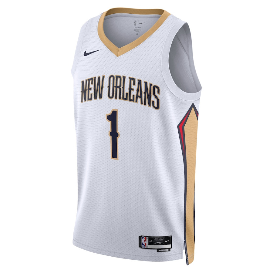 Zion Williamson 1 New Orleans Pelicans Unisex Swingman Association Editio White NBA Jersey Unisex