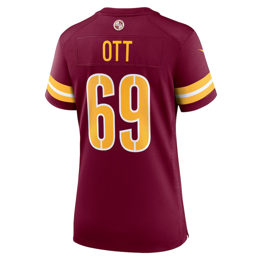 Tyler Ott 69 Washington Commanders Game Burgundy NFL Jersey Women's
