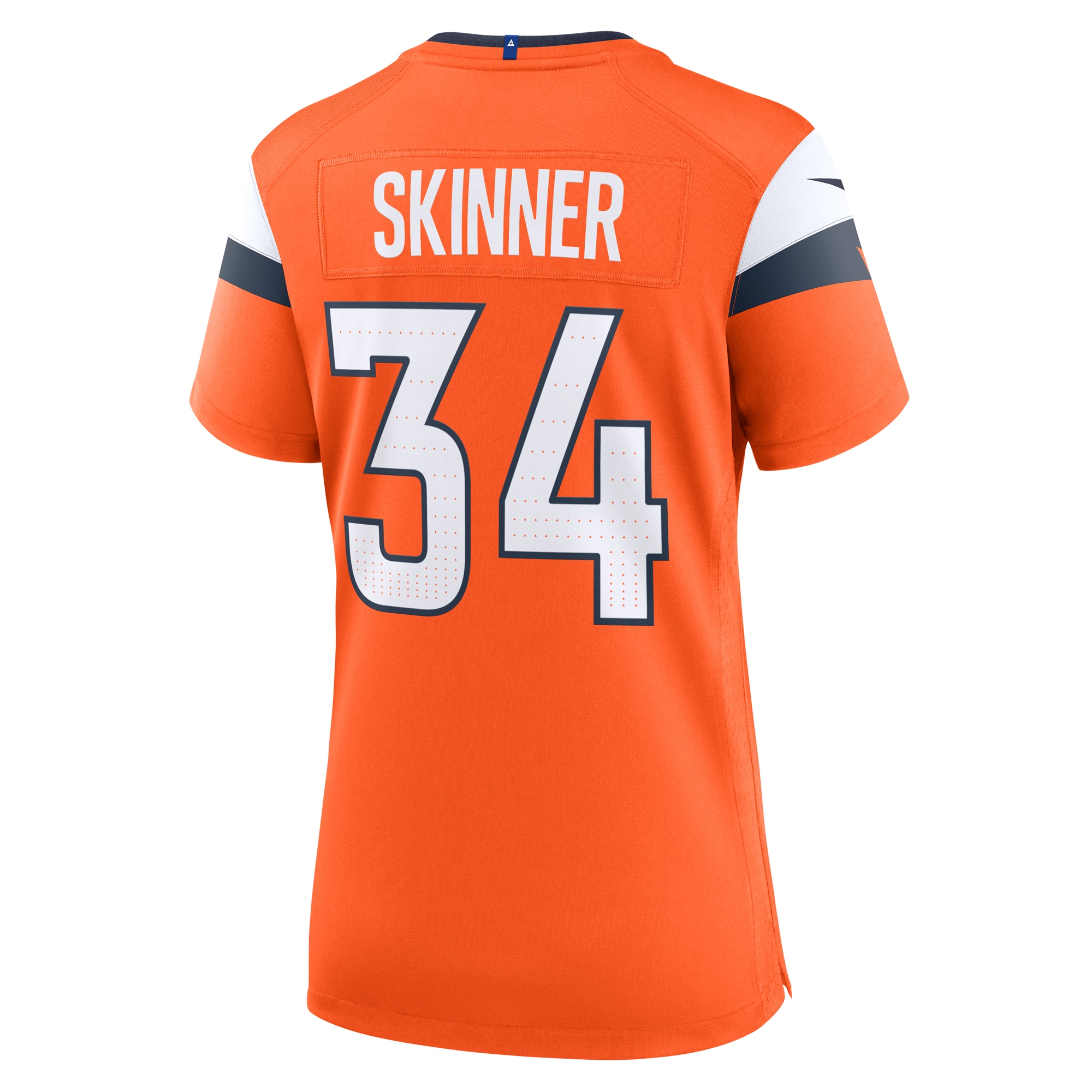 Denver Broncos JL Skinner Orange Team Game NFL Jersey Women's