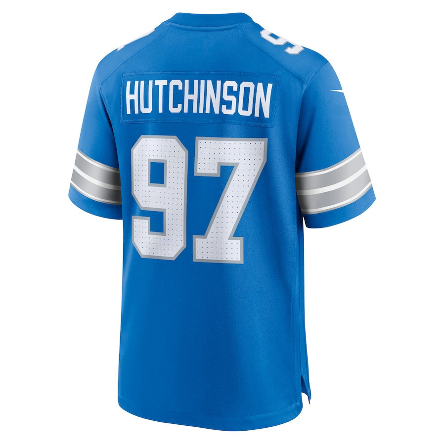 Aidan Hutchinson #97 Detroit Lions Super Bowl LIX Blue NFL Jersey Men's