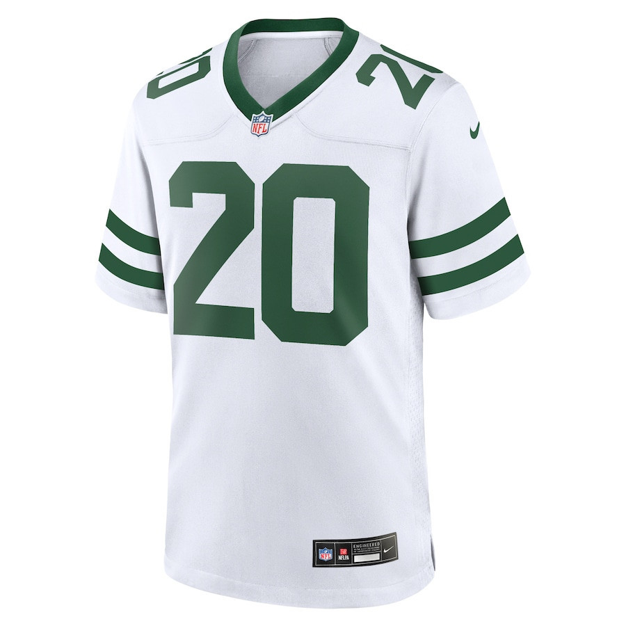 Breece Hall 20 New York Jets Game Legacy White NFL Jersey Men's