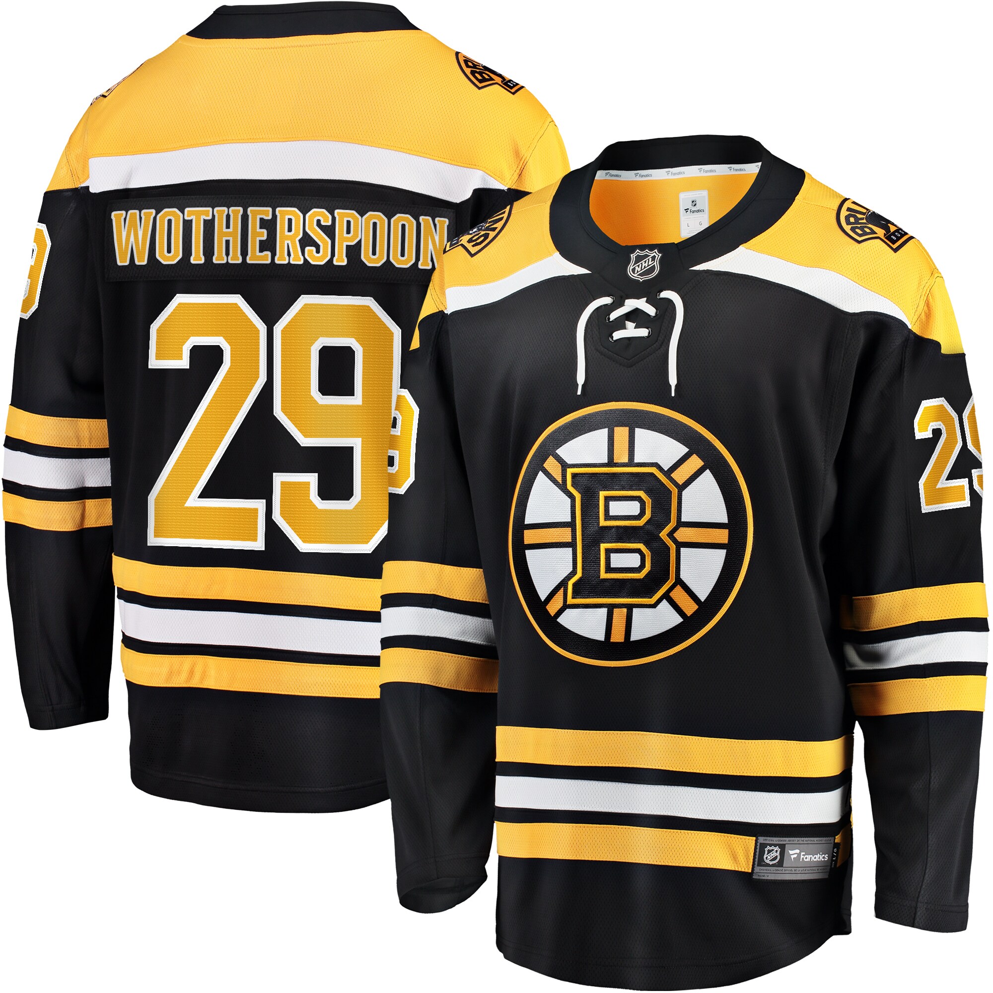 Boston Bruins Parker Wotherspoon Black Home Premier Breakaway Player NHL Jersey Men's