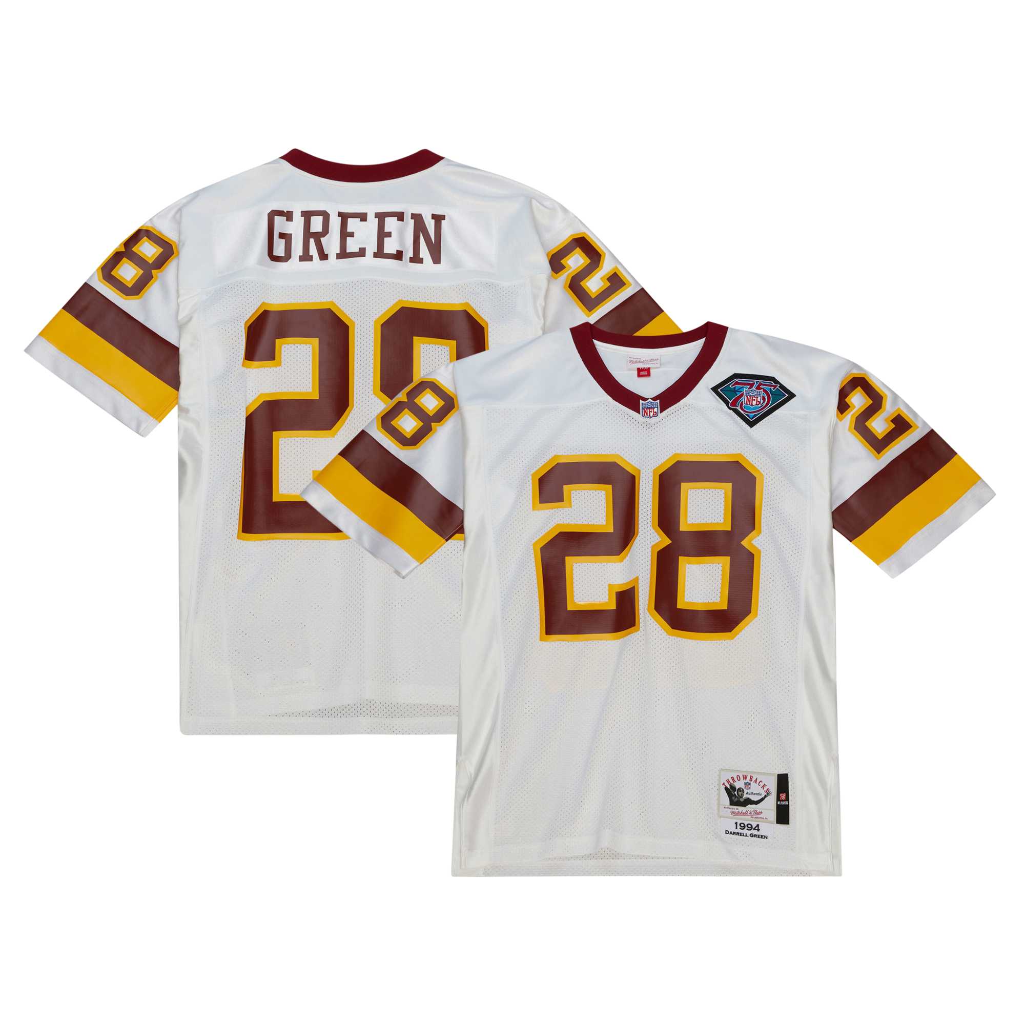 Washington Commanders 1994 Darrell Green Mitchell Ness White Throwback Retired Player NFL Jersey Men's