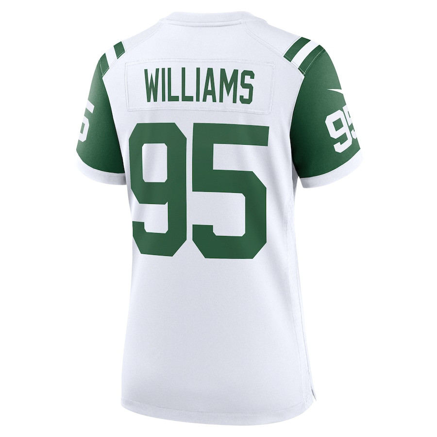 Quinnen Williams 95 New York Jets Classic Alternate Game White NFL Jersey Women's