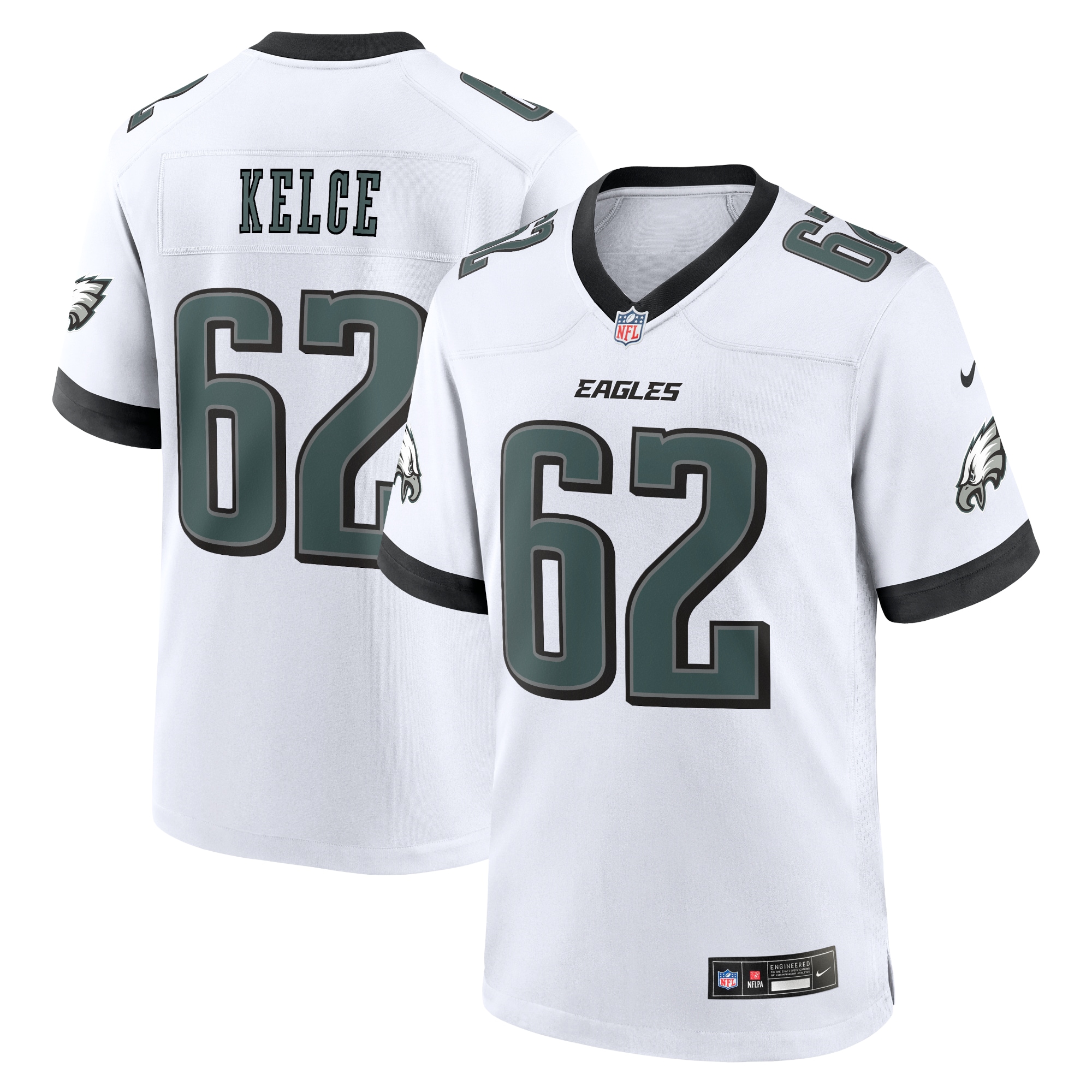 Philadelphia Eagles Jason Kelce White White Game NFL Jersey Men's