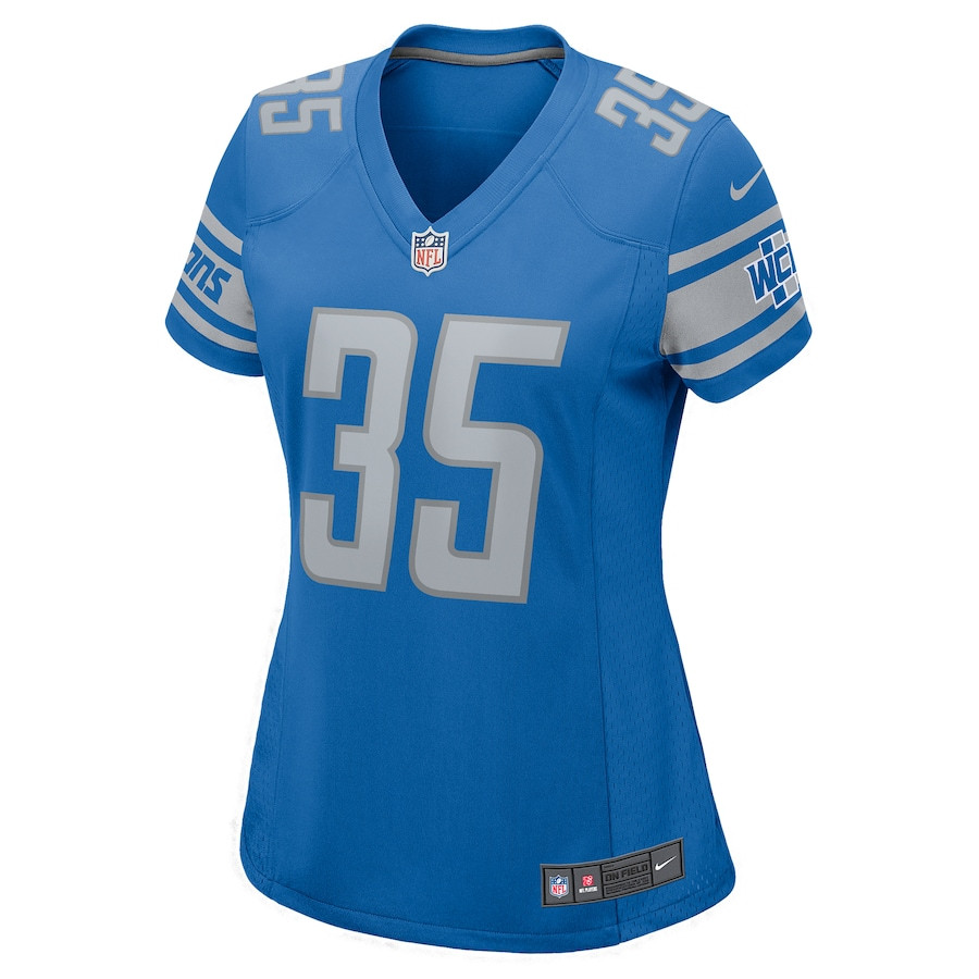 Mohamed Ibrahim 35 Detroit Lions Game Blue NFL Jersey Women's