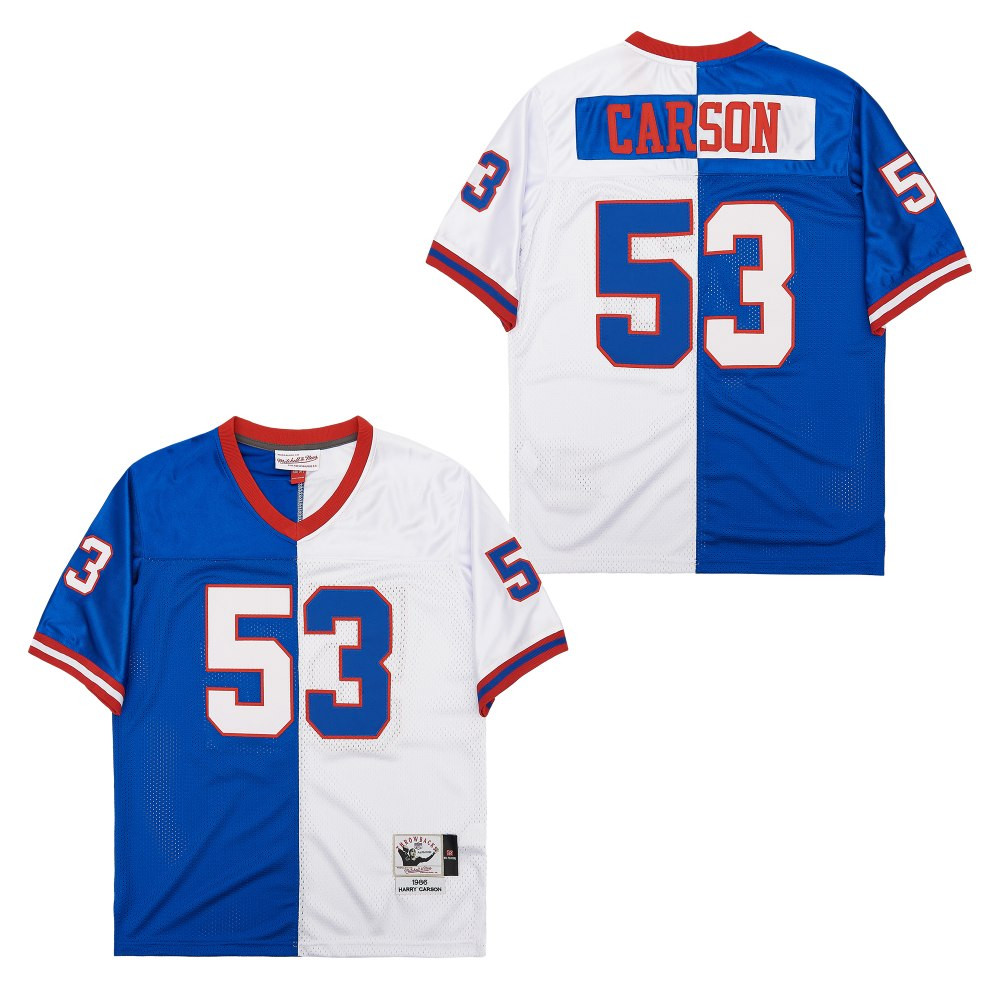 Harry Carson 53 New York Giants Two-Toned Throwback Blue/White NFL Jersey Men's