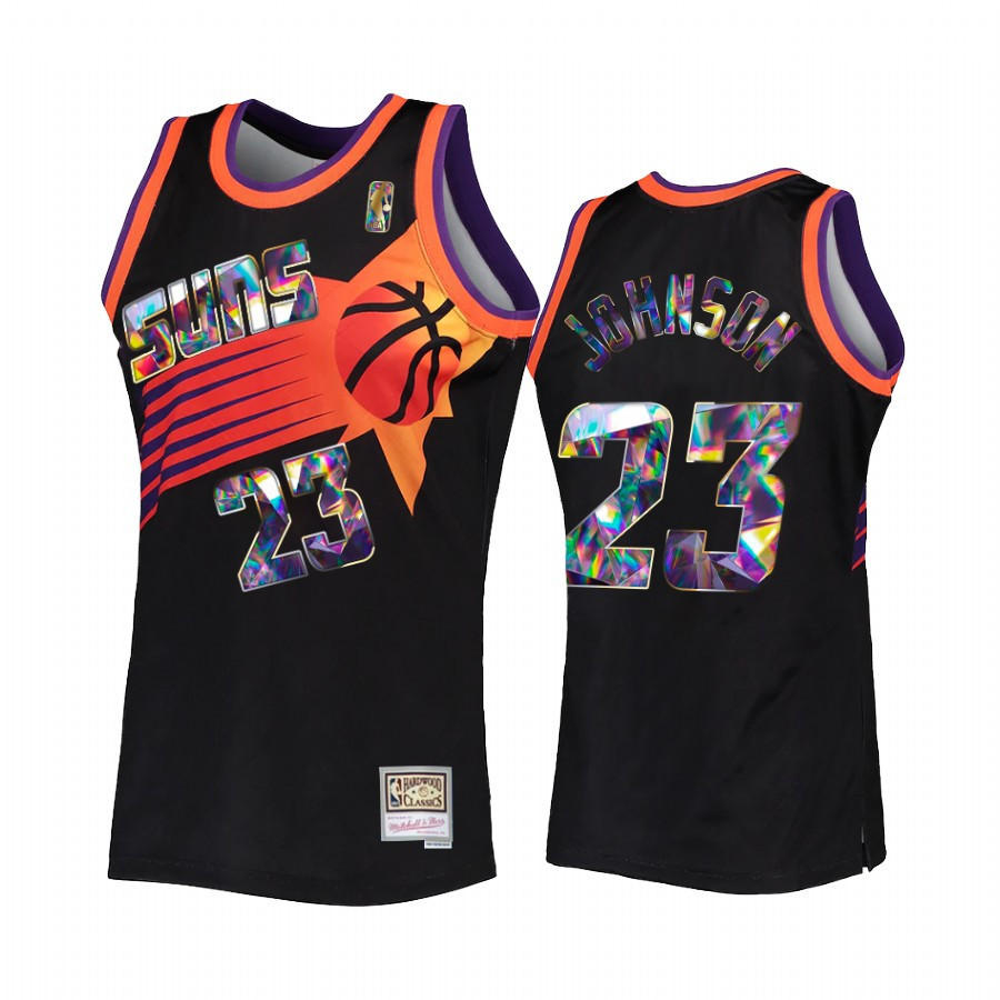Cameron Johnson 23 Phoenix Suns 75th Anniversary Diamond Black NBA Jersey Men's
