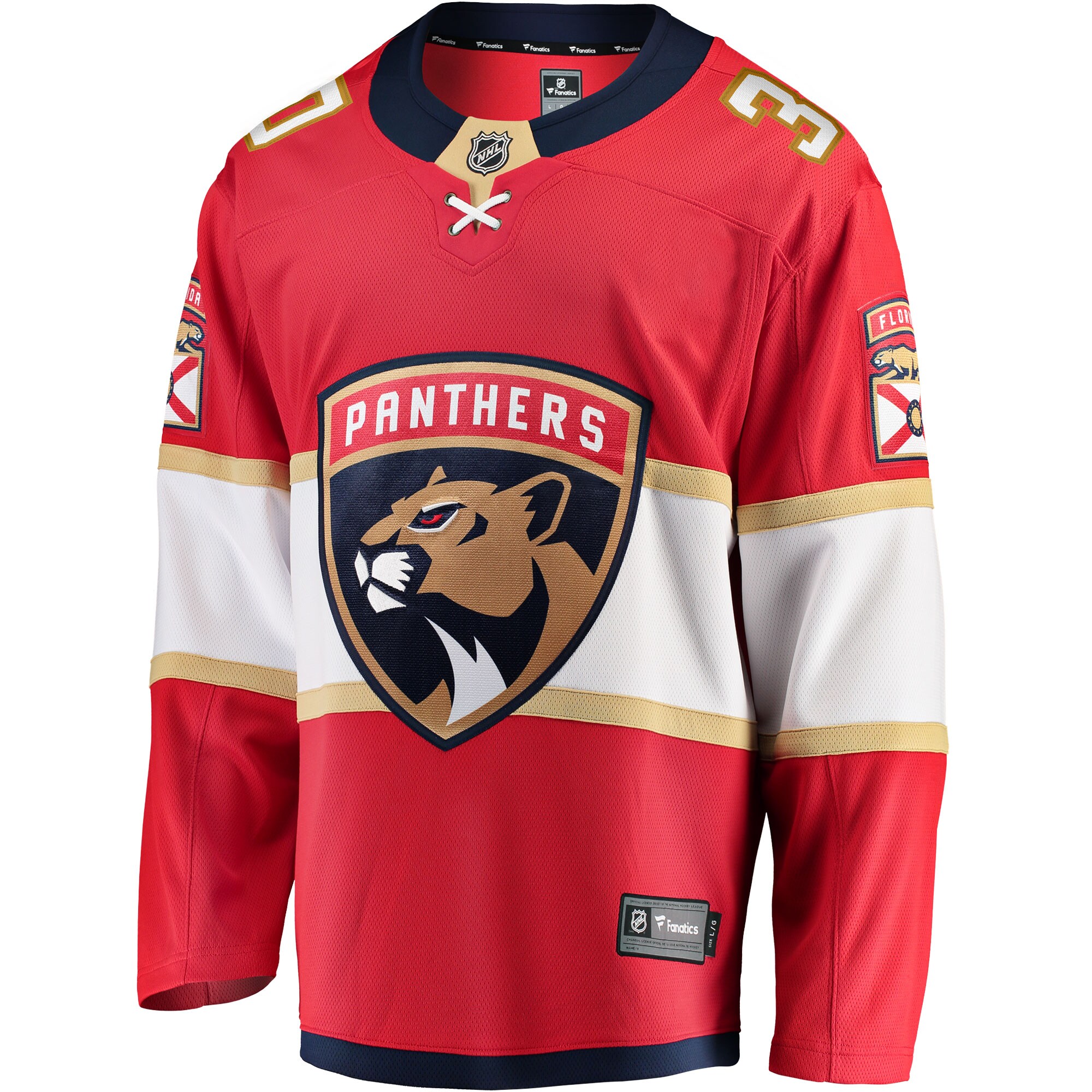 Florida Panthers Spencer Knight Red Home Breakaway NHL Jersey Men's