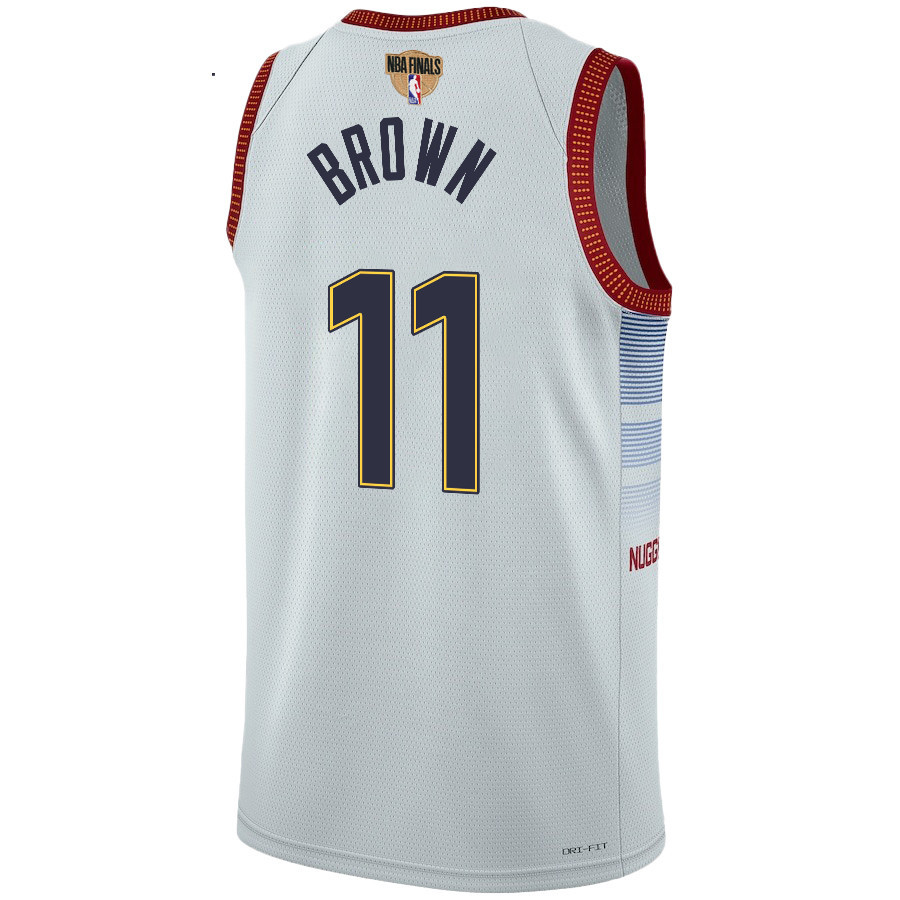 Bruce Brown 11 Denver Nuggets Final Champions 2023 Swingman White NBA Jersey Men's