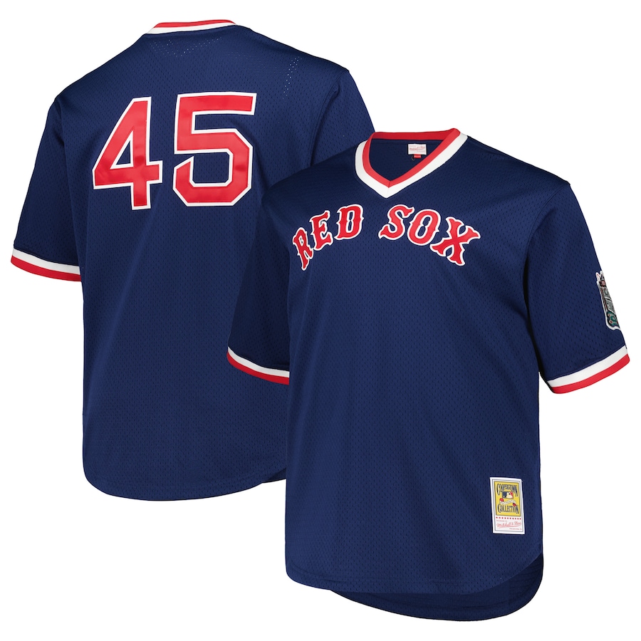 Pedro Martinez Boston Red Sox Mitchell&Ness 1999 Cooperstown Collection Mesh Pullover Jersey Navy