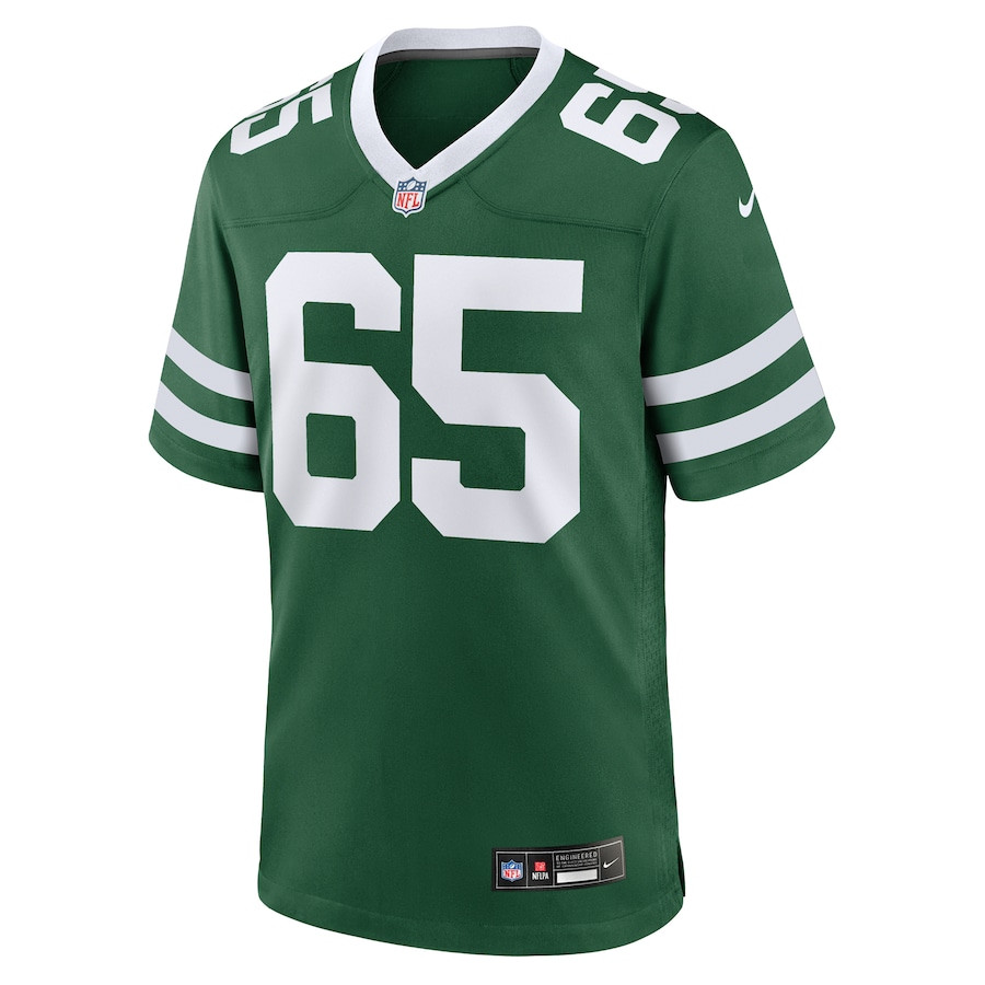 Xavier Newman 65 New York Jets Team Game Legacy Green NFL Jersey Men's