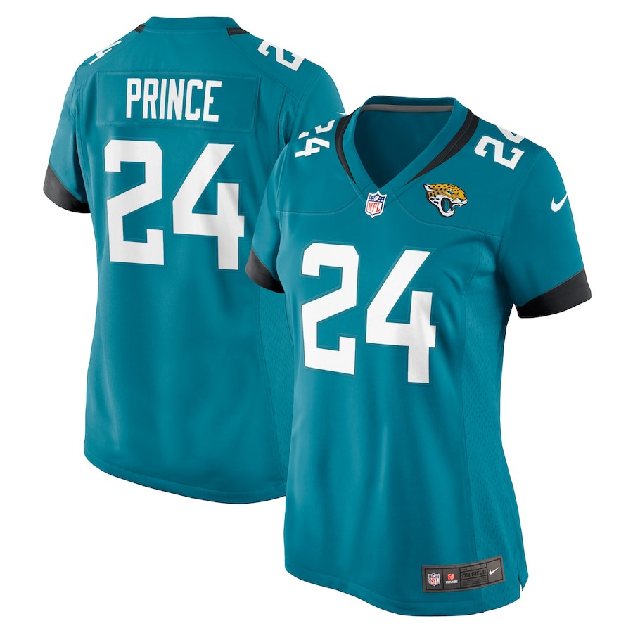 De??ntre Prince 24 Jacksonville Jaguars Game Teal NFL Jersey Women's