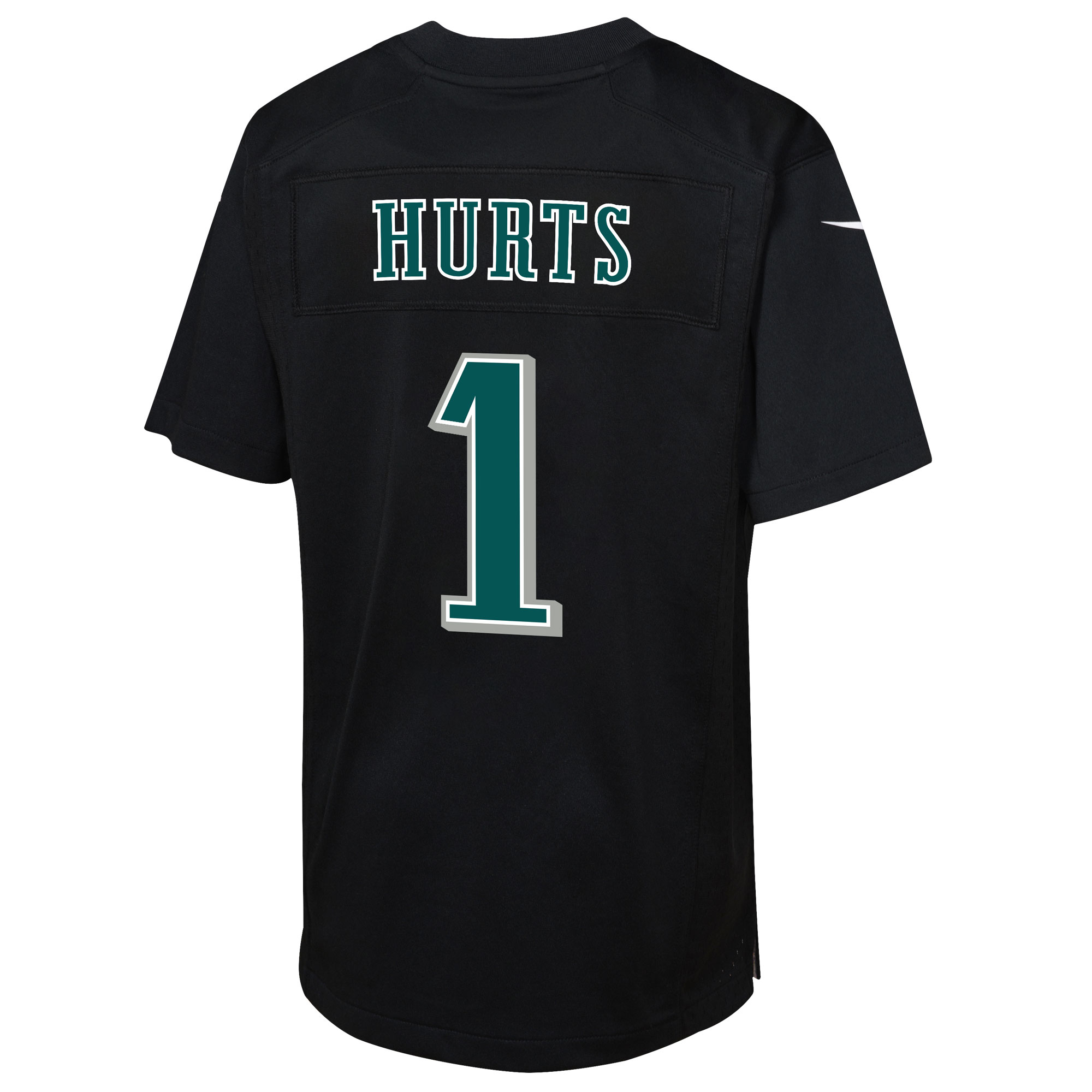 Philadelphia Eagles Jalen Hurts Carbon Black Super Bowl LIX Patch Fashion Game Player NFL Jersey Youth