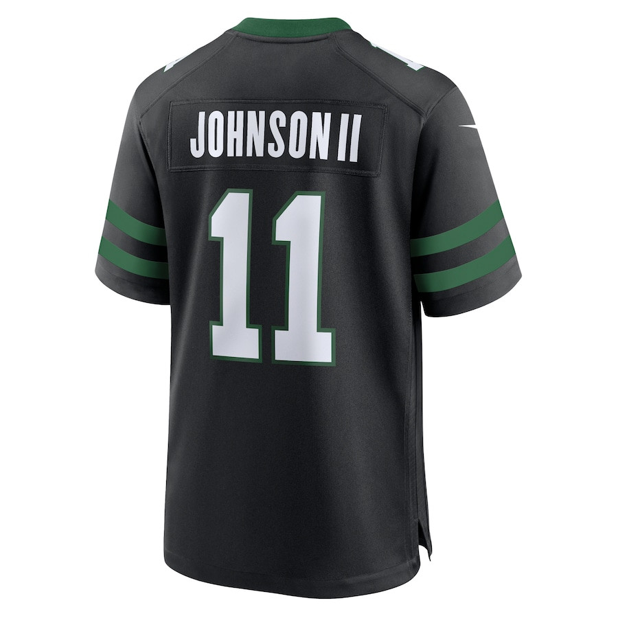 Jermaine Johnson II 11 New York Jets Alternate Game Legacy Black NFL Jersey Men's