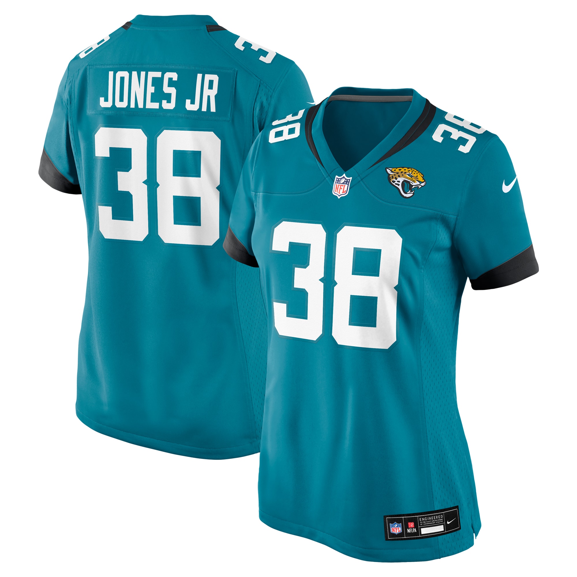 Jacksonville Jaguars Velus Jones Jr. Teal Game NFL Jersey Women's