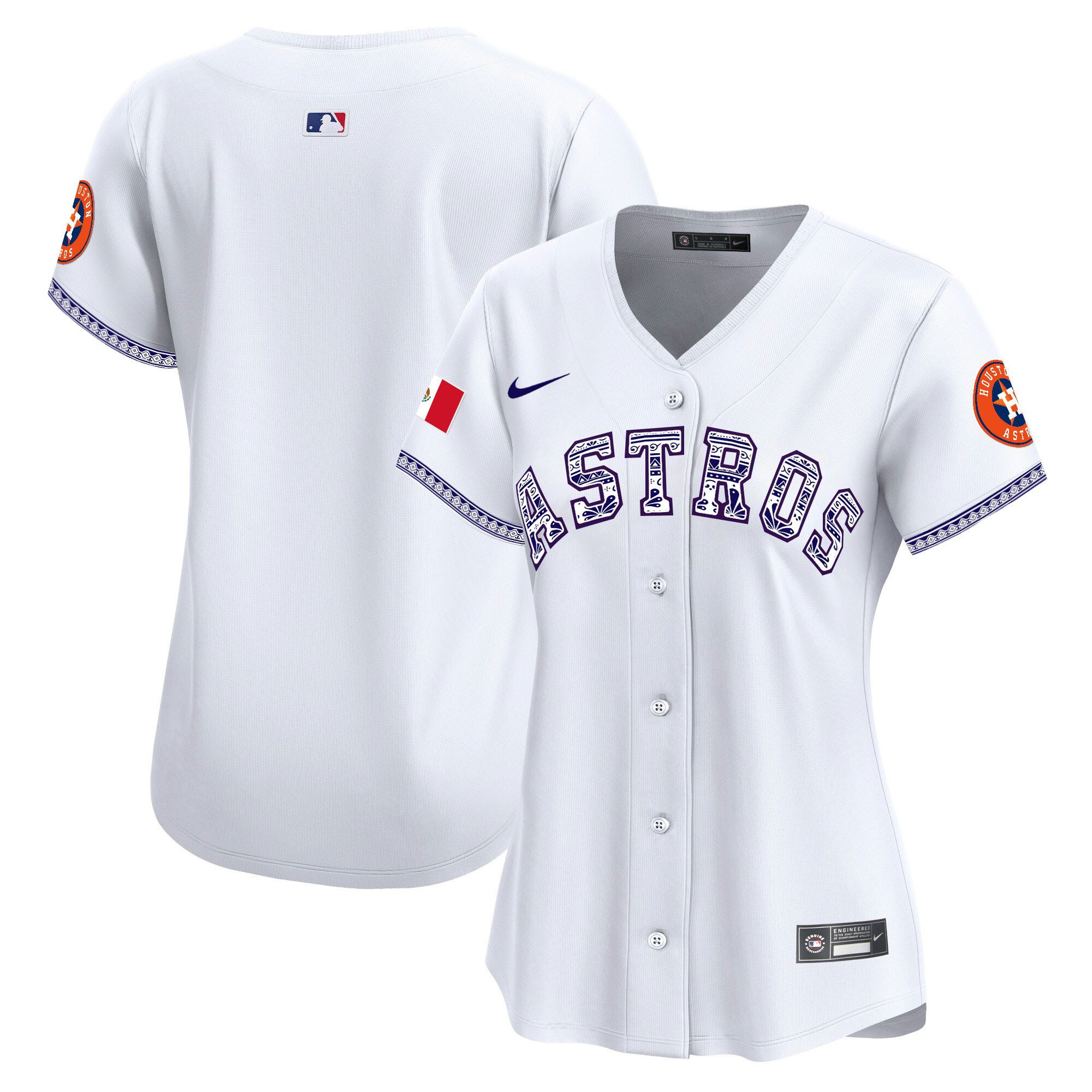 Houston Astros Mexico White MLB Jersey Women's