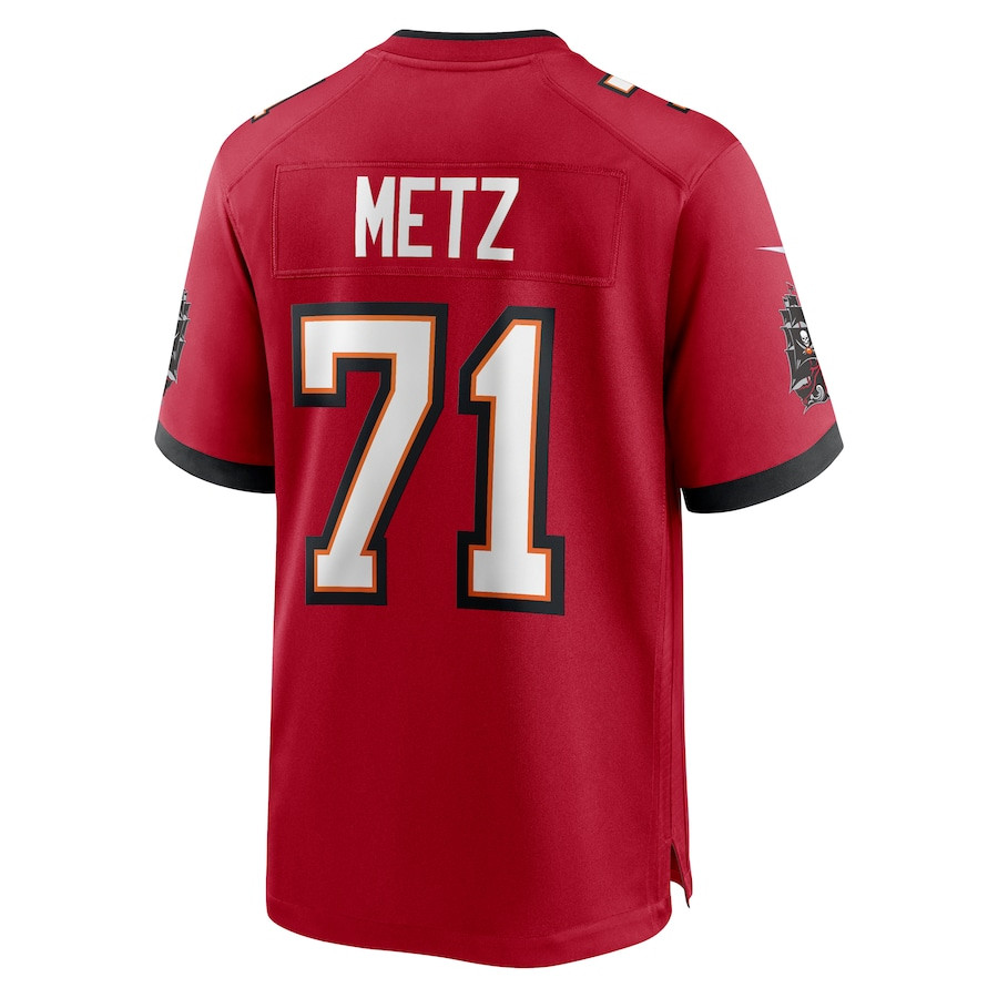 Lorenz Metz 71 Tampa Bay Buccaneers Game Red NFL Jersey Men's