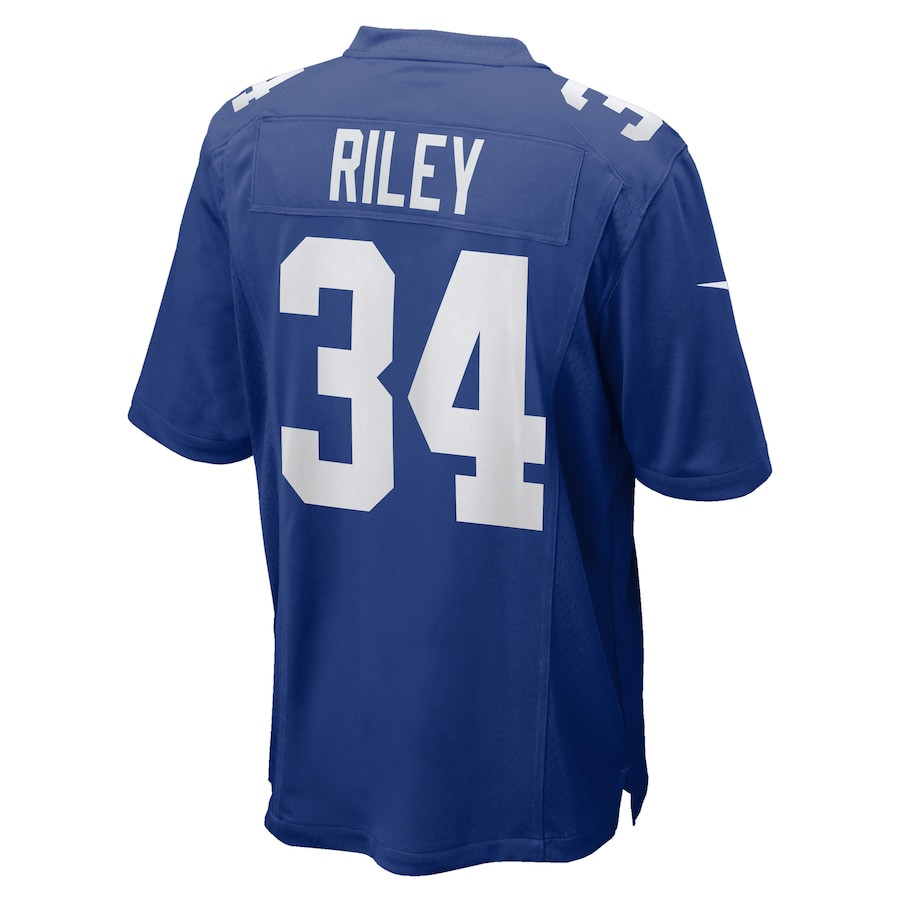 Elijah Riley 34 New York Giants Team Game Royal NFL Jersey Men's