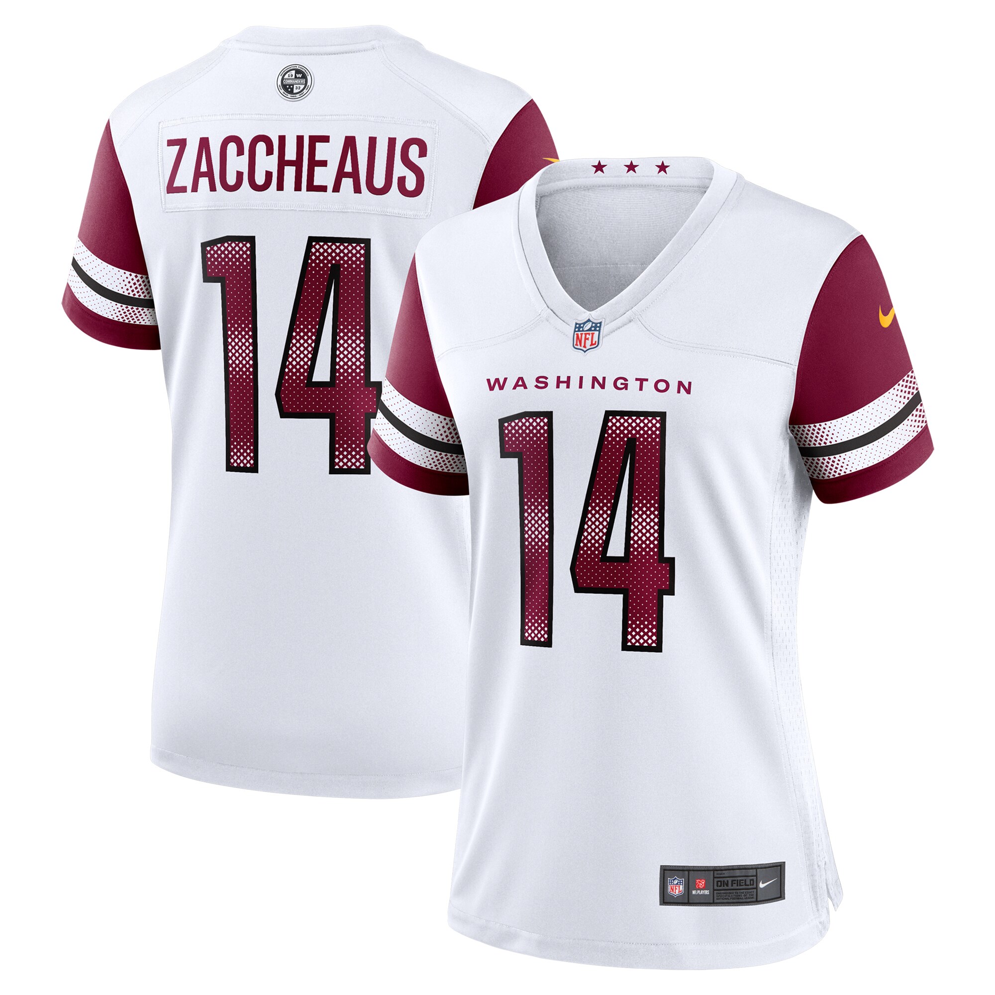 Washington Commanders Olamide Zaccheaus White Game NFL Jersey Women's