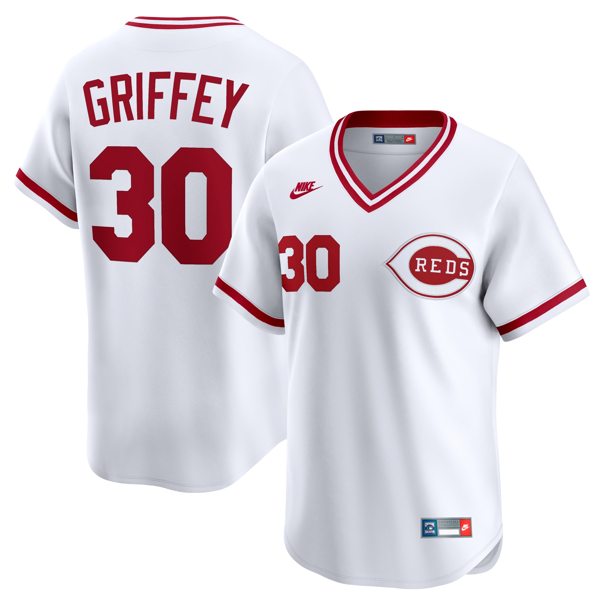Cincinnati Reds Ken Griffey White Throwback Cooperstown Collection Limited MLB Jersey Men's
