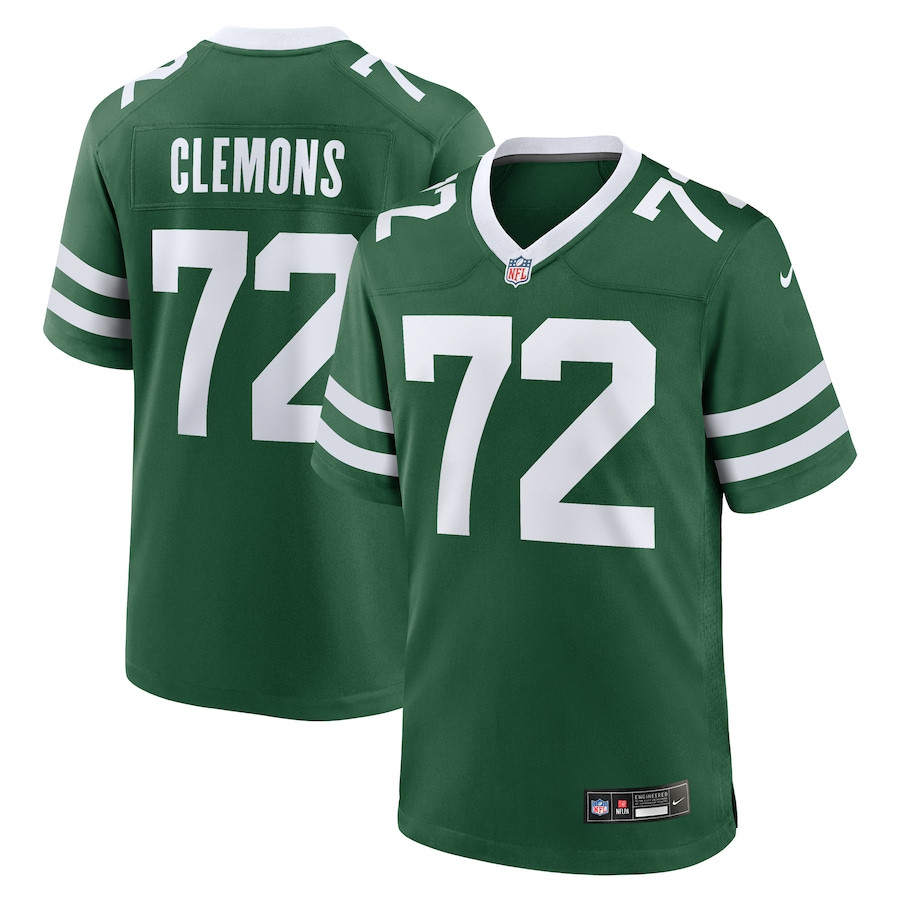 Micheal Clemons 72 New York Jets Team Game Legacy Green NFL Jersey Men's