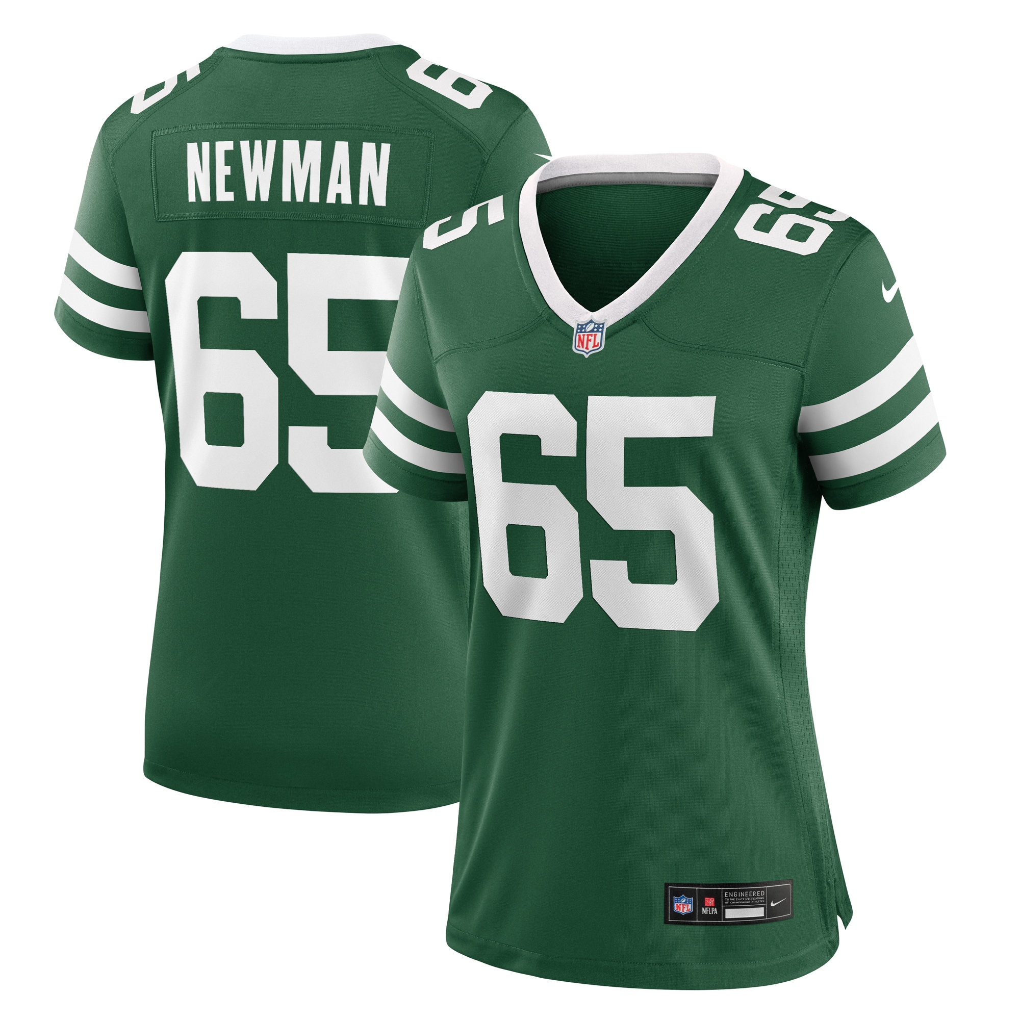 New York Jets Xavier Newman Legacy Green Team Game NFL Jersey Women's