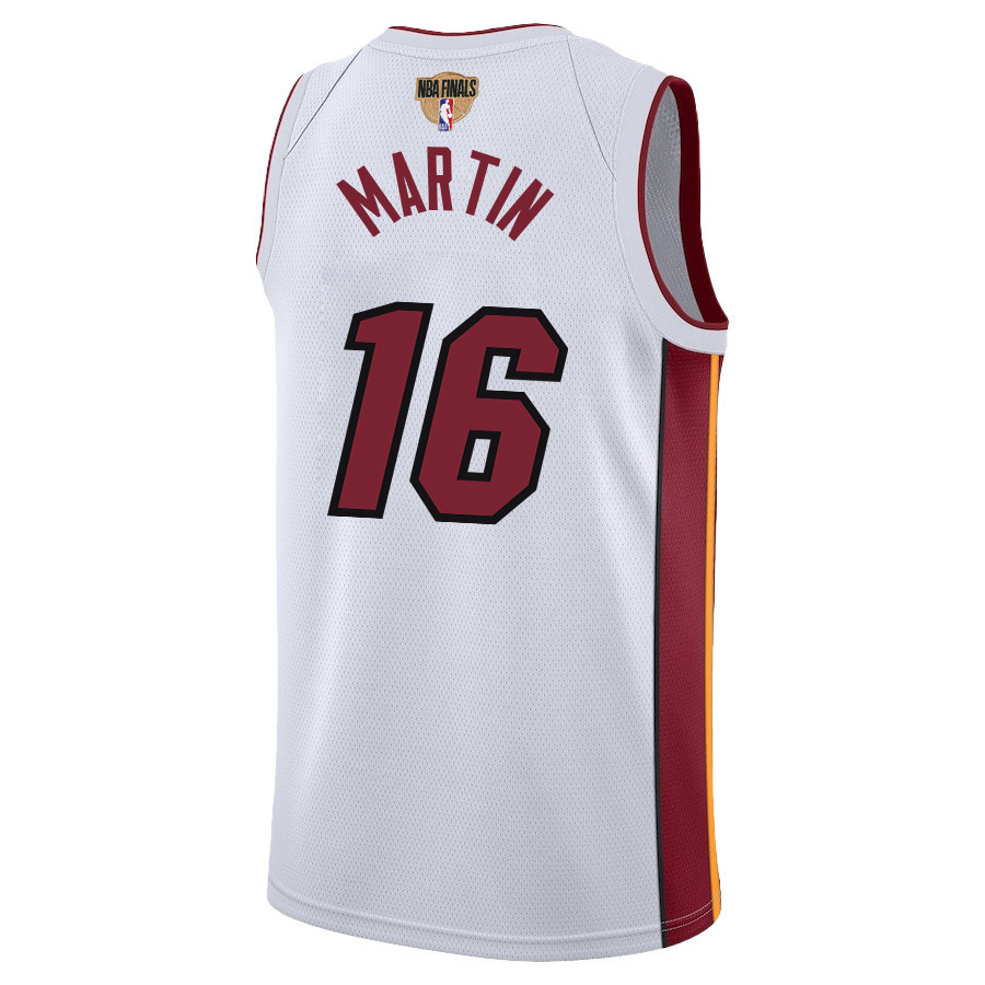Caleb Martin 16 Miami Heat Final Champions 2023 Swingman White NBA Jersey Men's