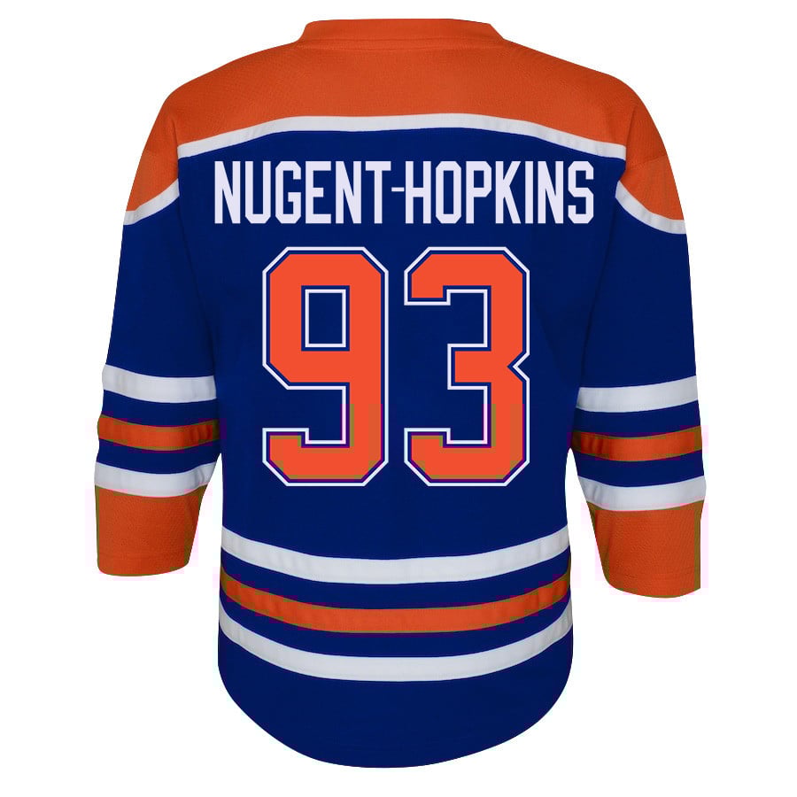 Ryan Nugent-Hopkins 93 Edmonton Oilers 2024 STANLEY CUP Final Home Royal NHL Jersey Youth