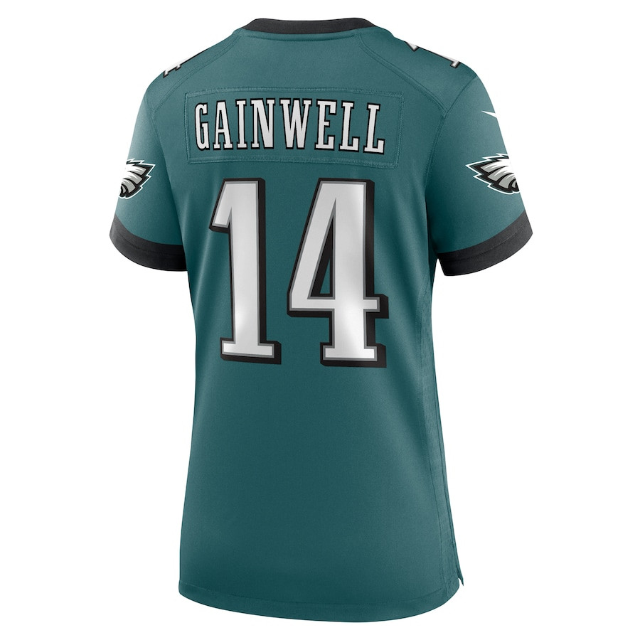 Kenneth Gainwell 14 Philadelphia Eagles Team Game Midnight Green NFL Jersey Women's