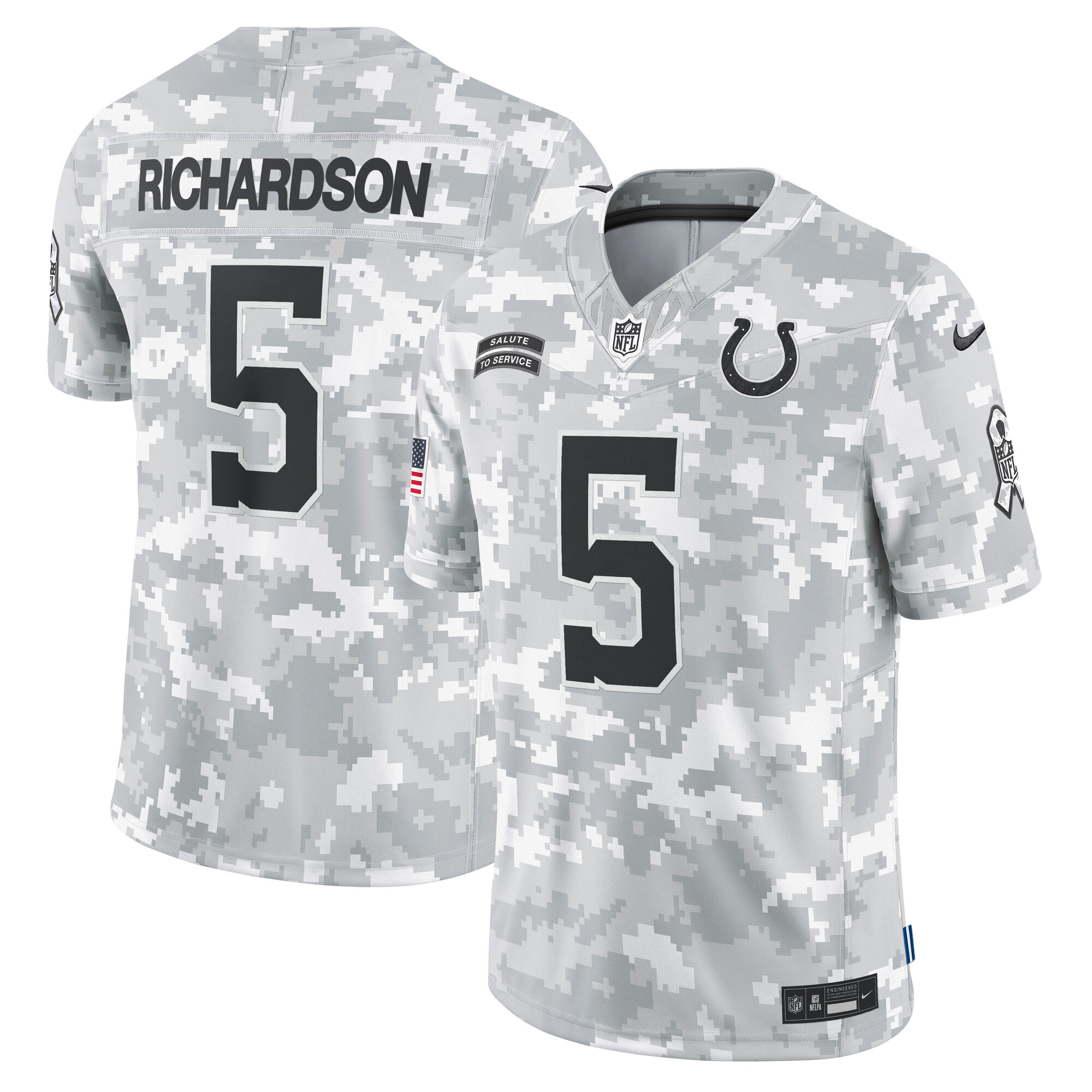Indianapolis Colts Anthony Richardson Arctic Camo 2024 Salute to Service Limited NFL Jersey Men's