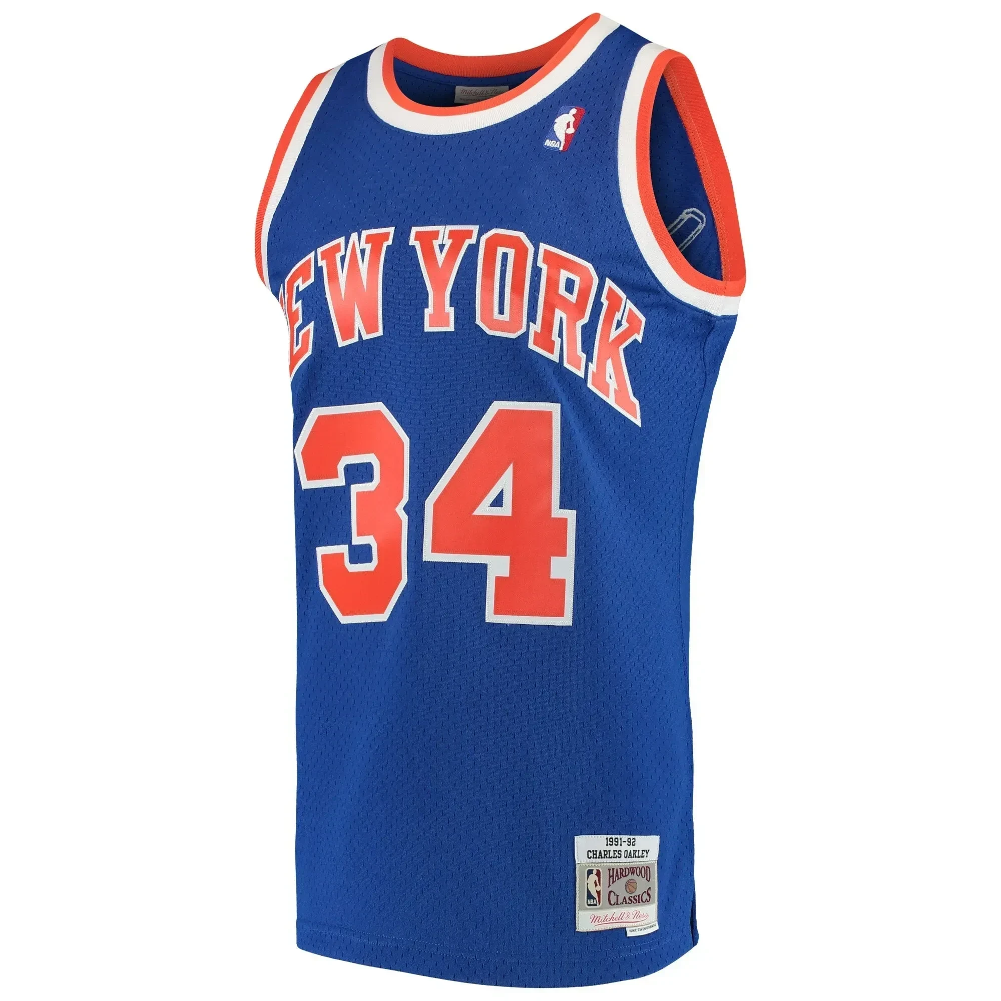 Charles Oakley New York Knicks Mitchell Ness 1991-92 Hardwood Classics Swingman Blue NBA Jersey Men's