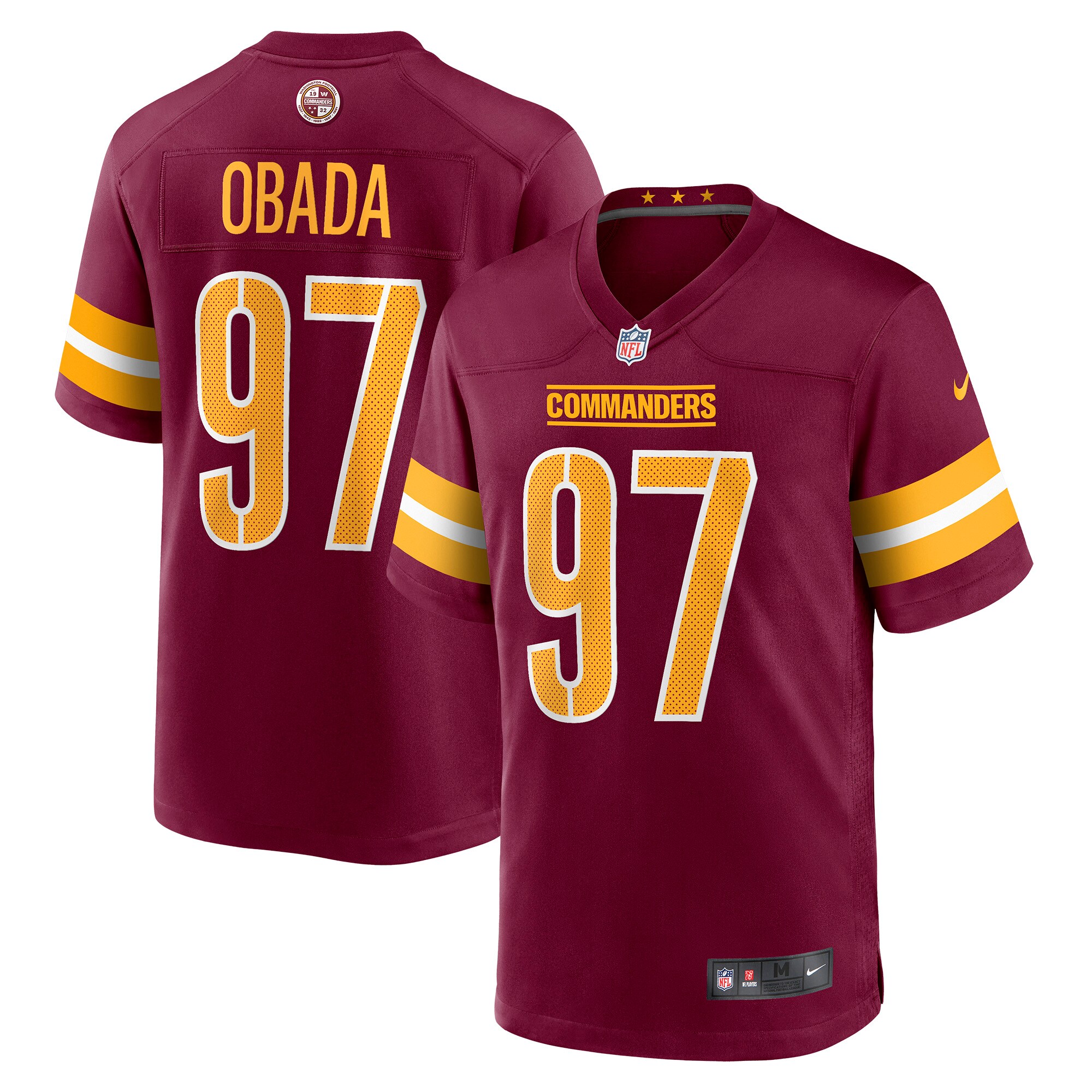 Washington Commanders Efe Obada Burgundy Game NFL Jersey Men's