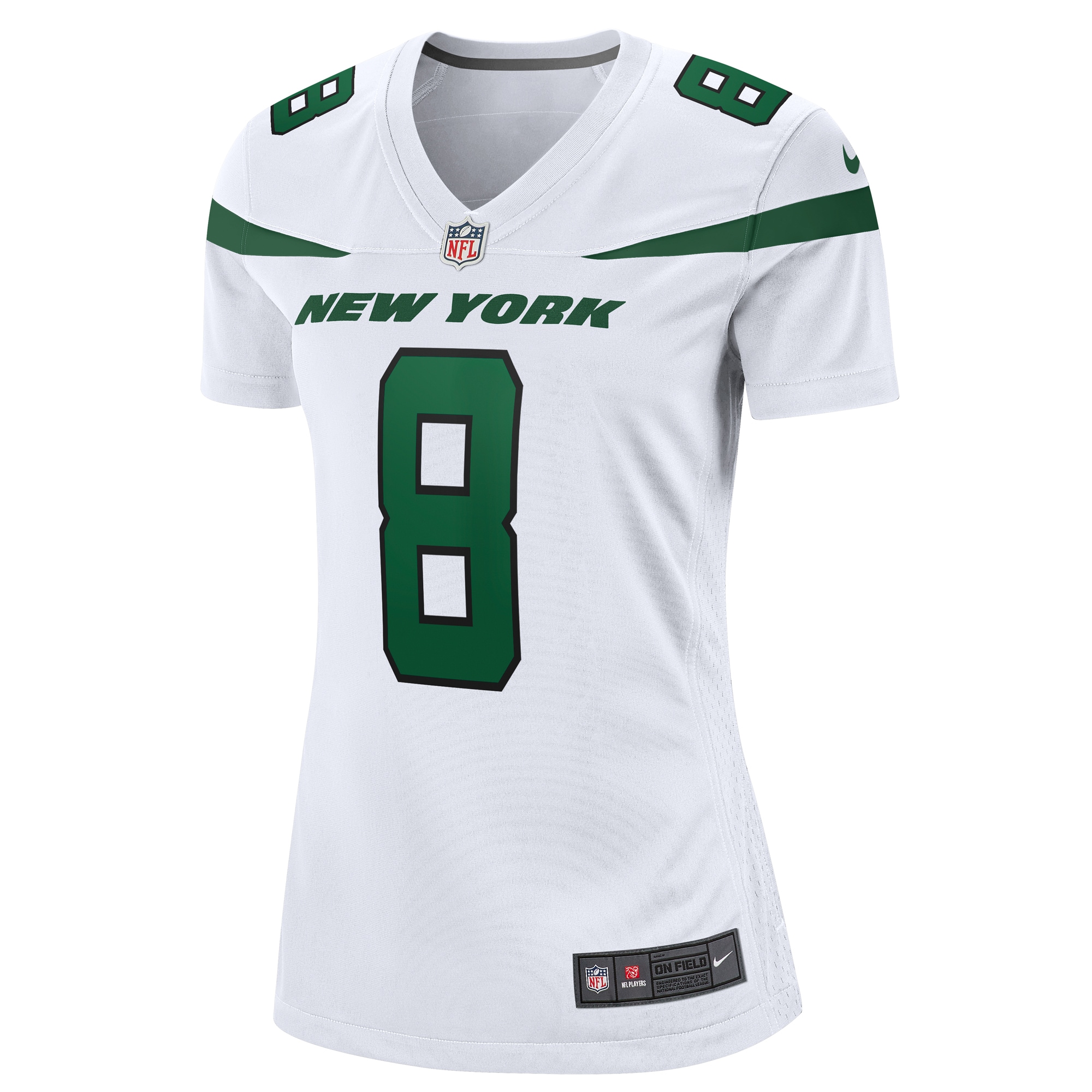 New York Jets Aaron Rodgers White Player NFL Jersey Women's