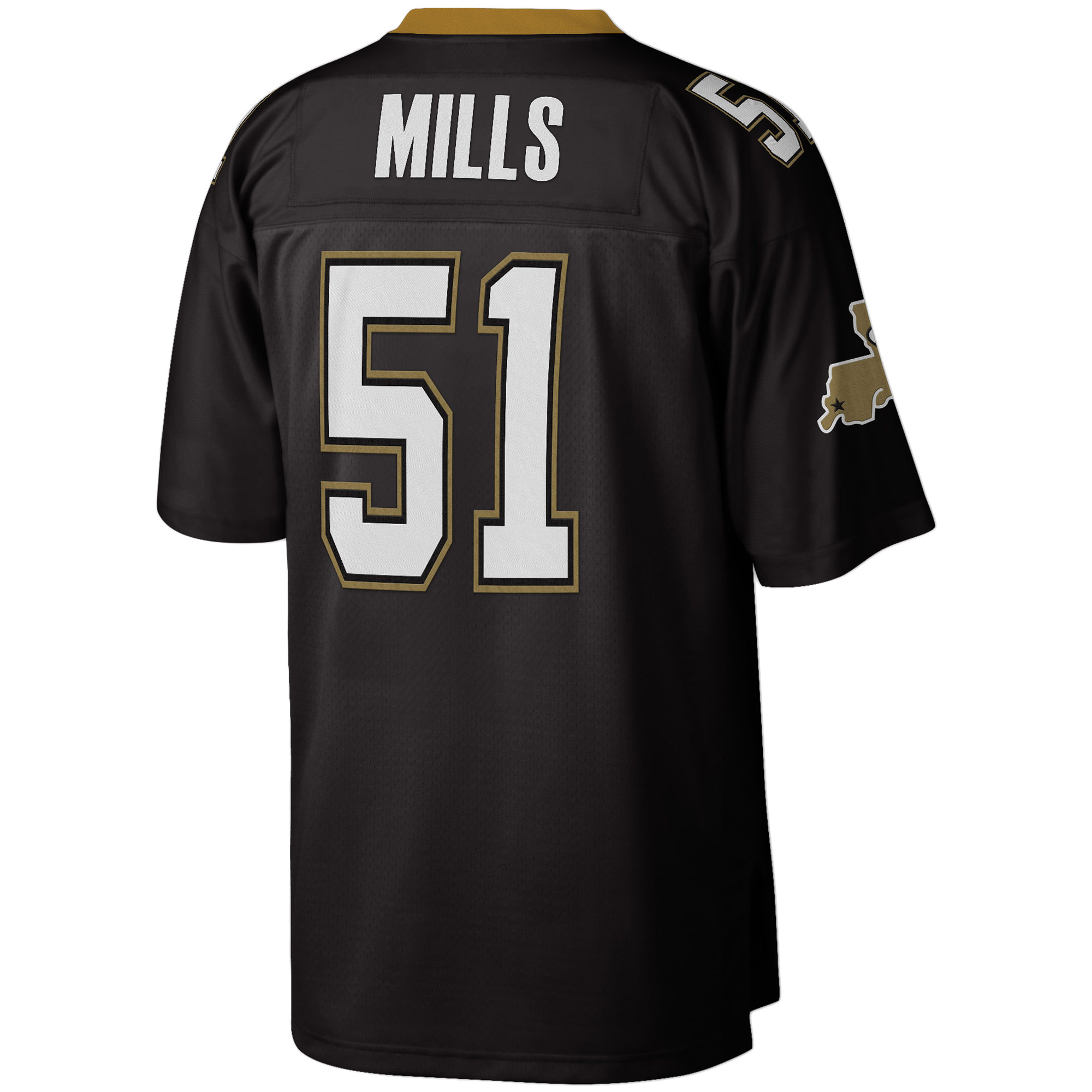 New Orleans Saints Sam Mills Mitchell Ness Black Legacy NFL Jersey Men's
