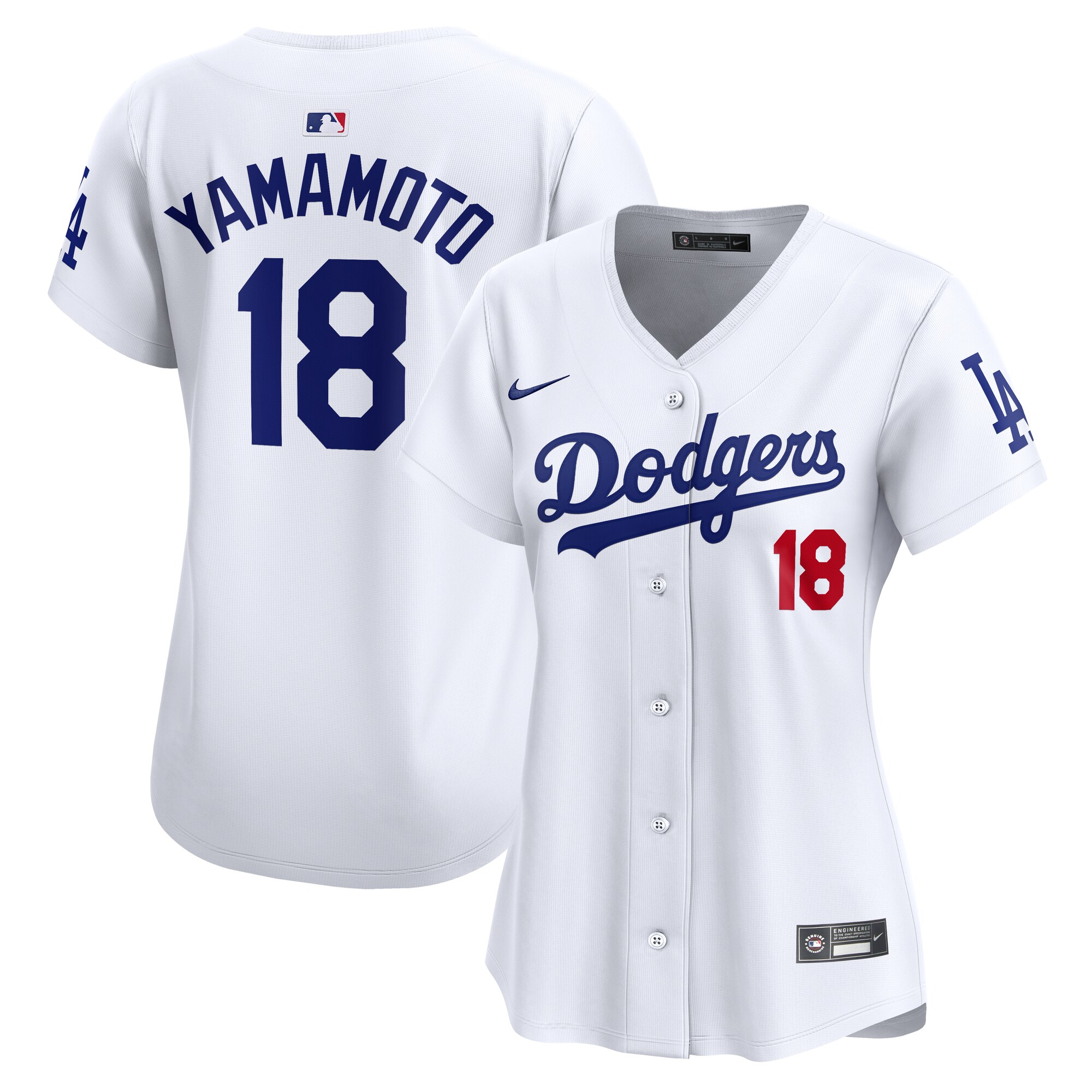 Los Angeles Dodgers Yoshinobu Yamamoto White Home Limited Player MLB Jersey Women's
