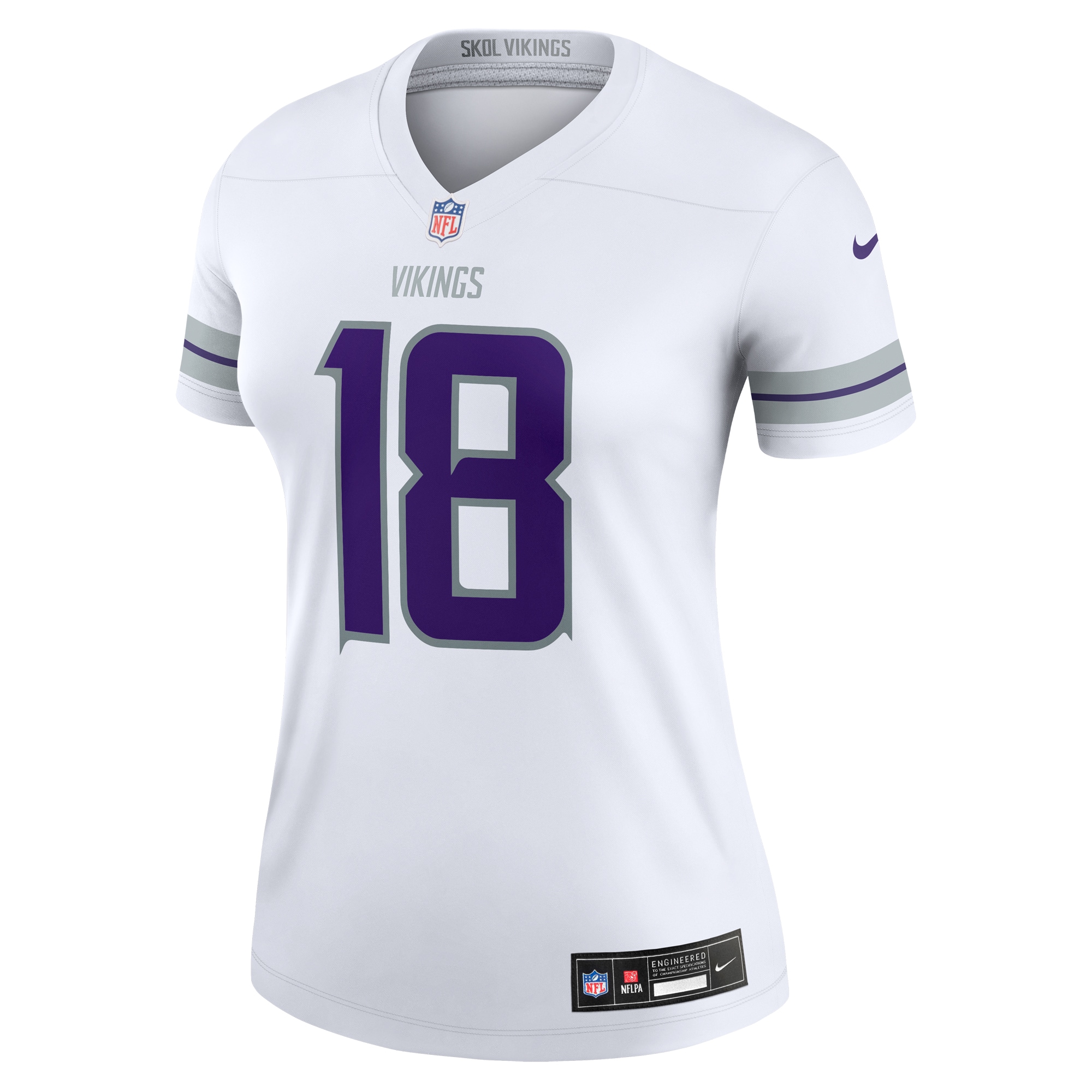 Minnesota Vikings Justin Jefferson White Alternate Legend Player Performance Top NFL Jersey Women's