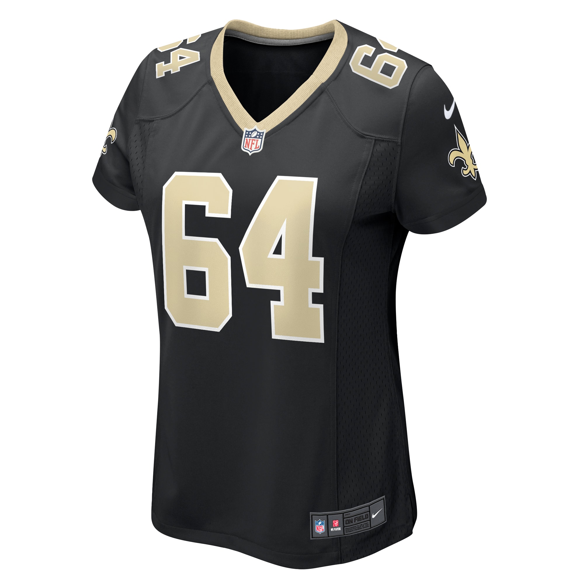 New Orleans Saints Nick Saldiveri Black Team Game NFL Jersey Women's