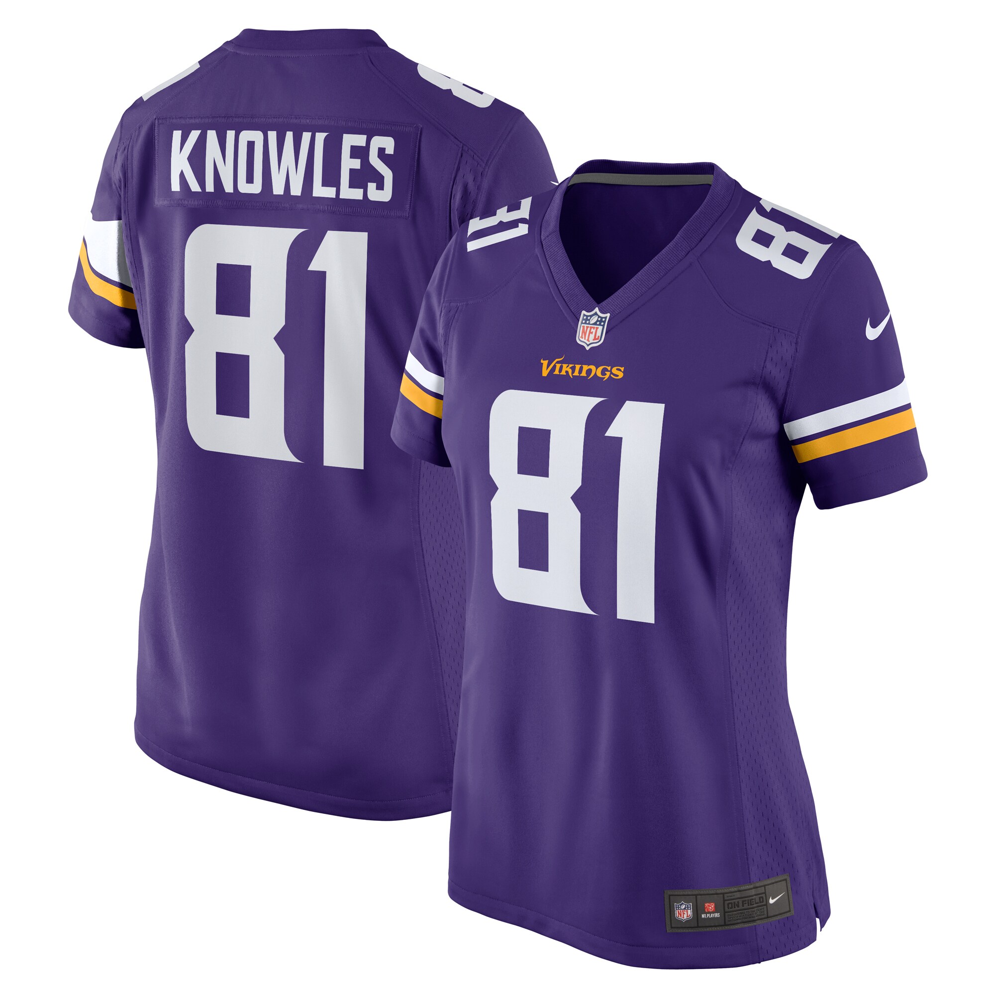 Minnesota Vikings Malik Knowles Purple Team Game NFL Jersey Women's