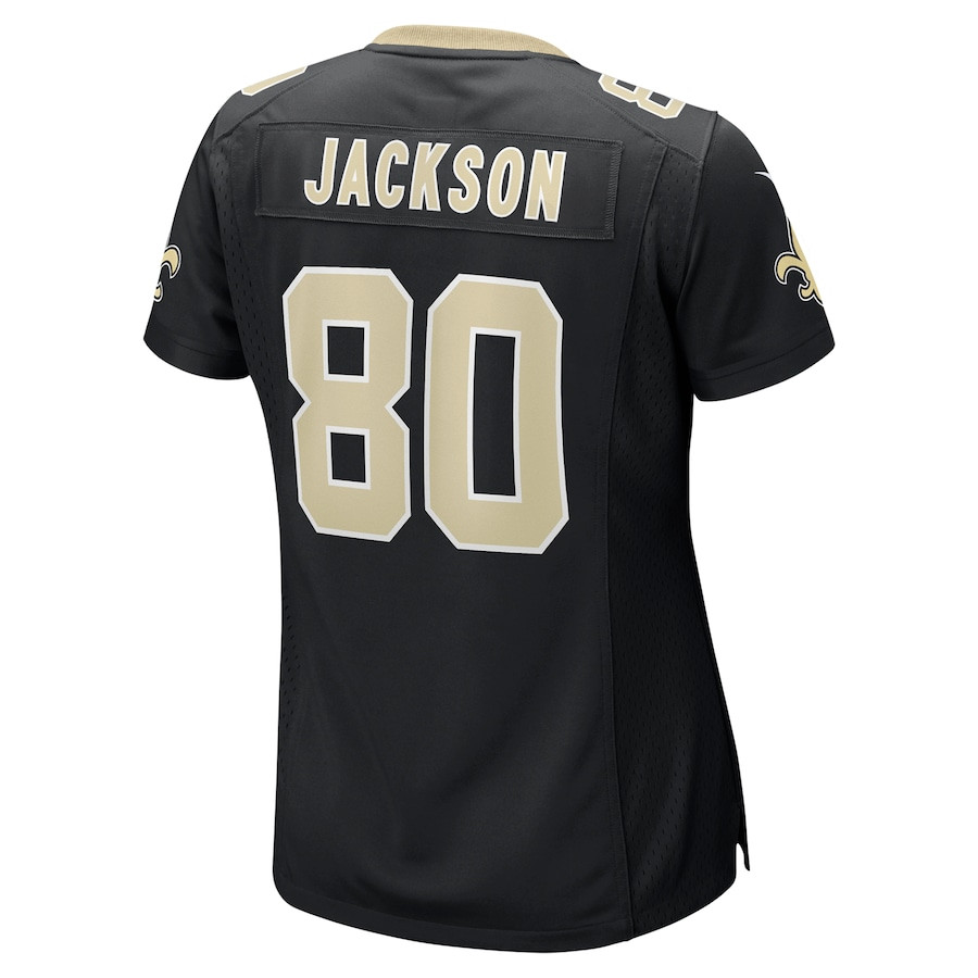 Jermaine Jackson 80 New Orleans Saints Game Black NFL Jersey Women's