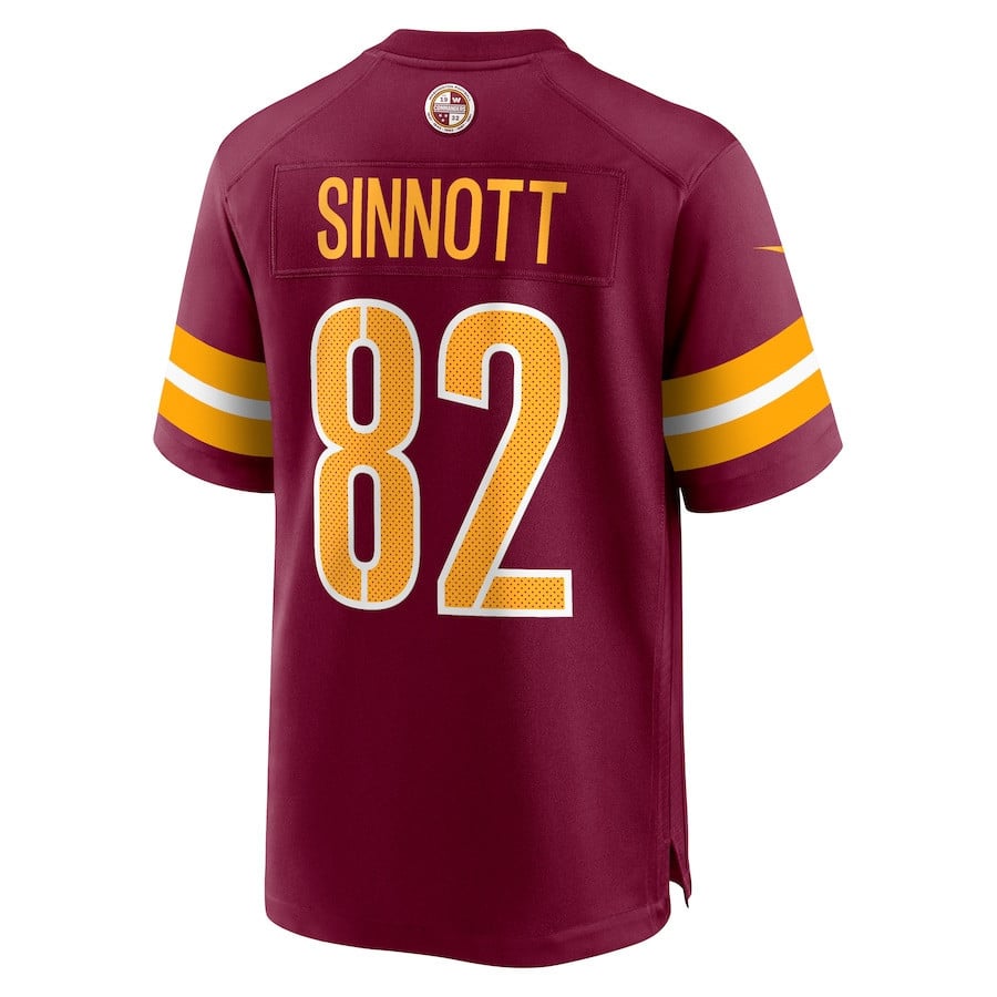 Ben Sinnott #82 Washington Commanders Super Bowl LIX Burgundy NFL Jersey Men's