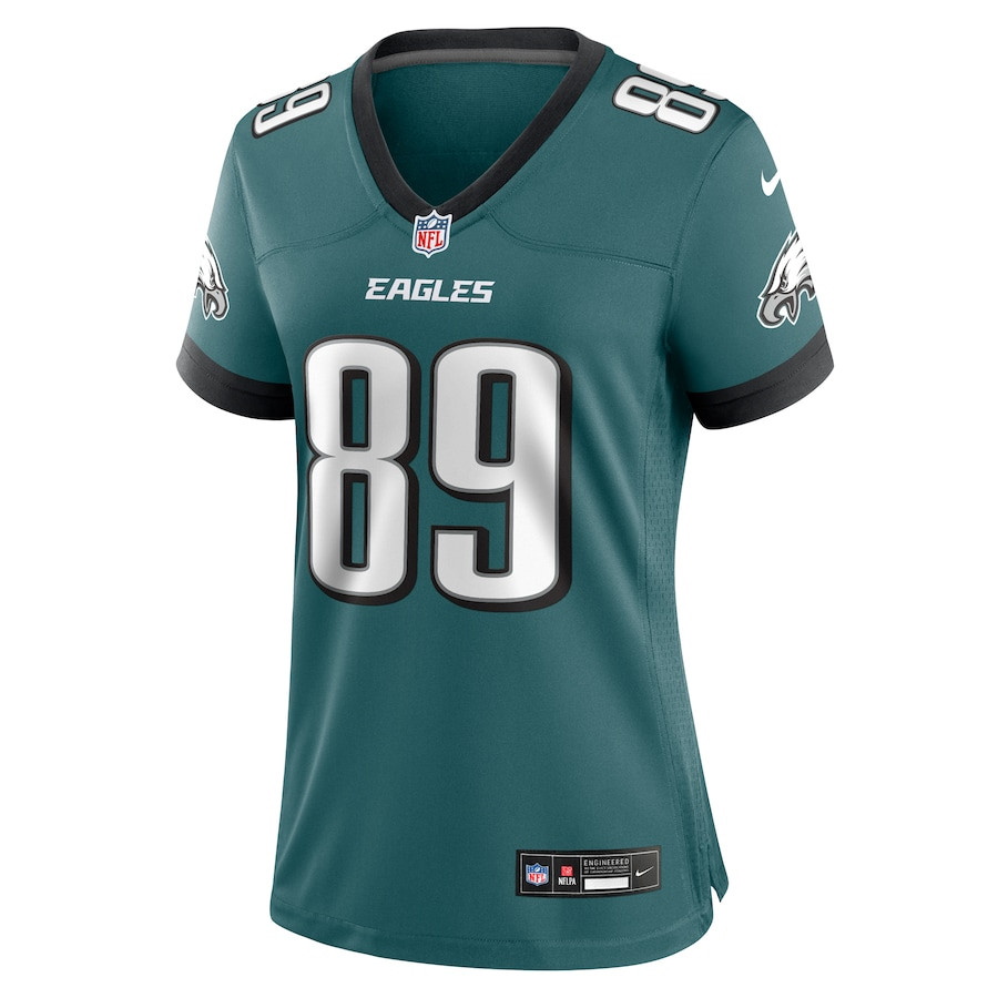 Johnny Wilson 89 Philadelphia Eagles Team Game Midnight Green NFL Jersey Women's