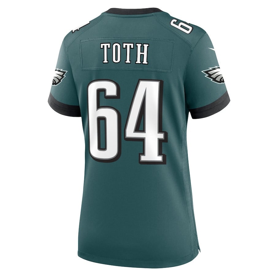 Brett Toth #64 Philadelphia Eagles Super Bowl LIX Midnight Green NFL Jersey Women's