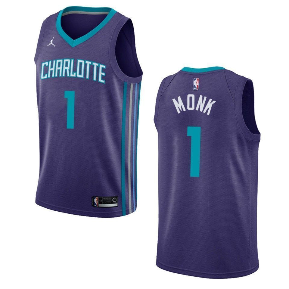 Charlotte Hornets 1 Malik Monk Statement Swingman Purple NBA Jersey Men's
