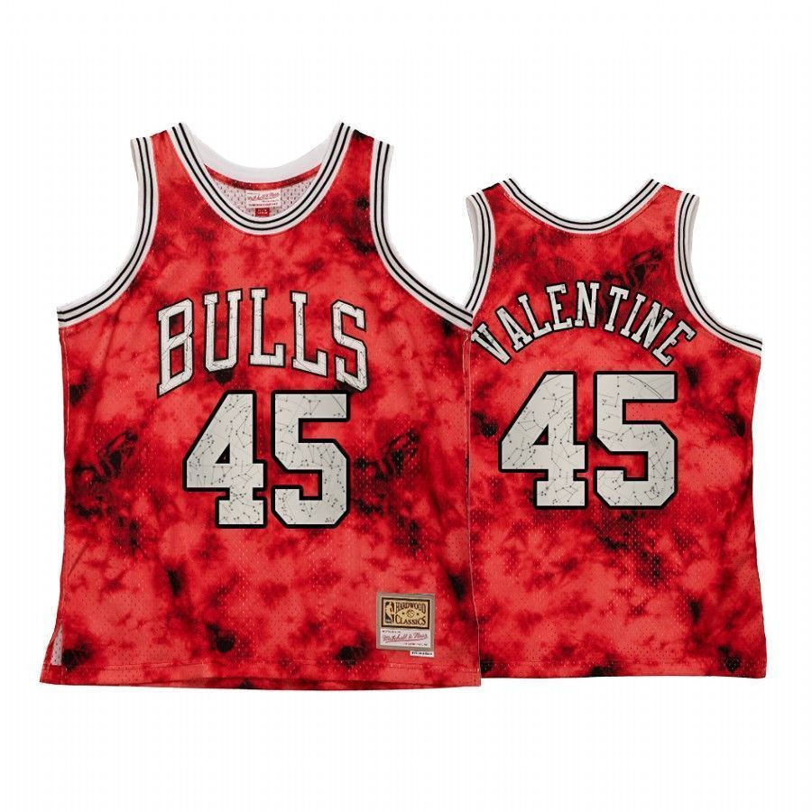 Chicago Bulls Denzel Valentine Galaxy Constellation Red Heritage NBA Jersey Men's