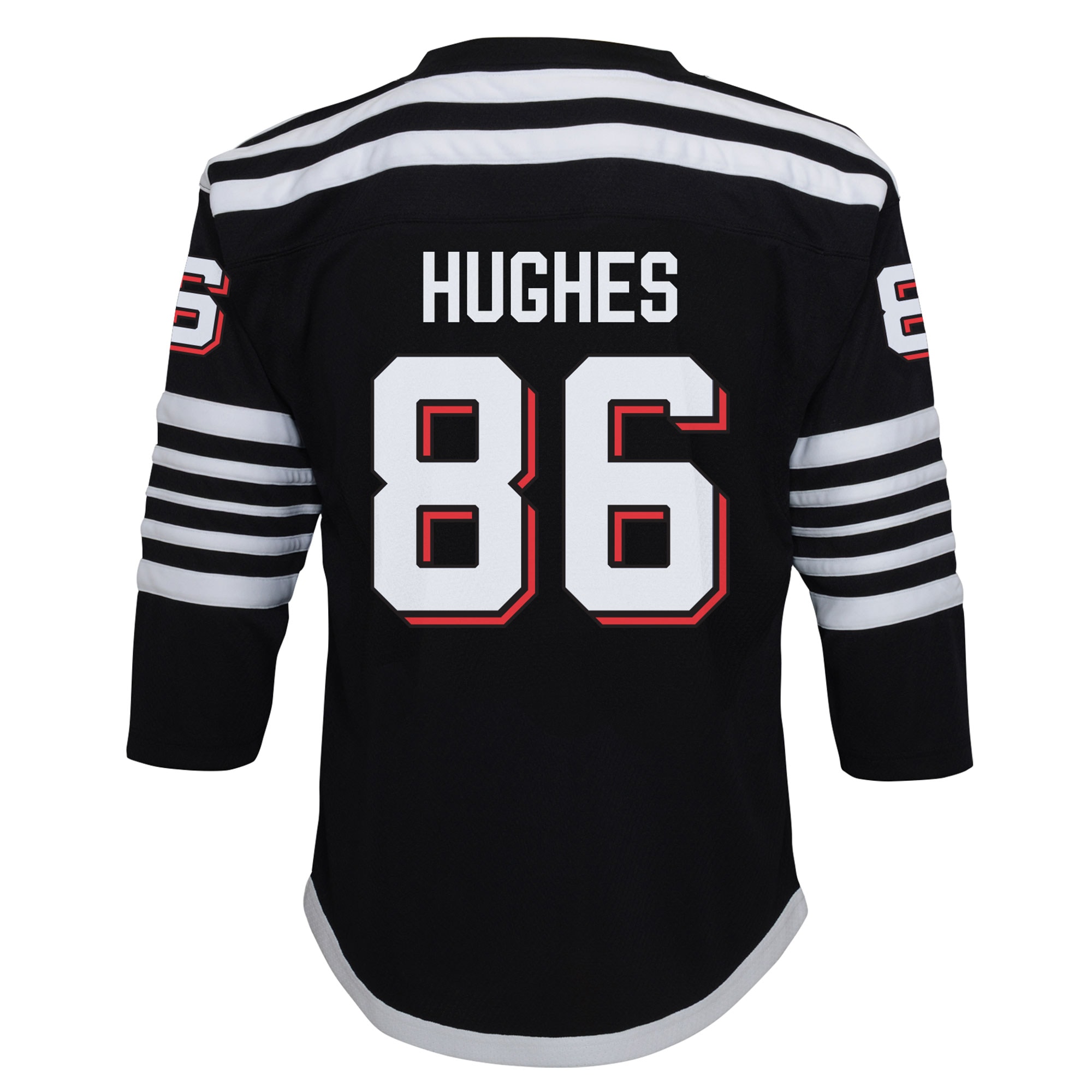 New Jersey Devils Jack Hughes Black Alternate Player NHL Jersey Youth