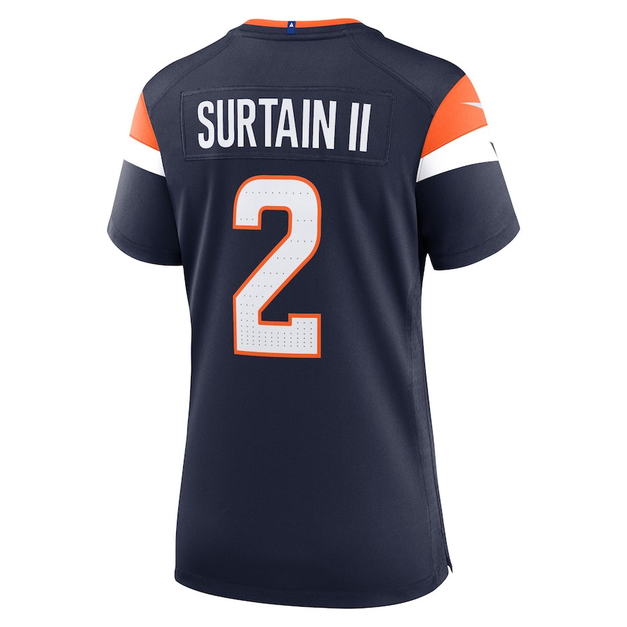 Patrick Surtain II 2 Denver Broncos Alternate Game Navy NFL Jersey Women's