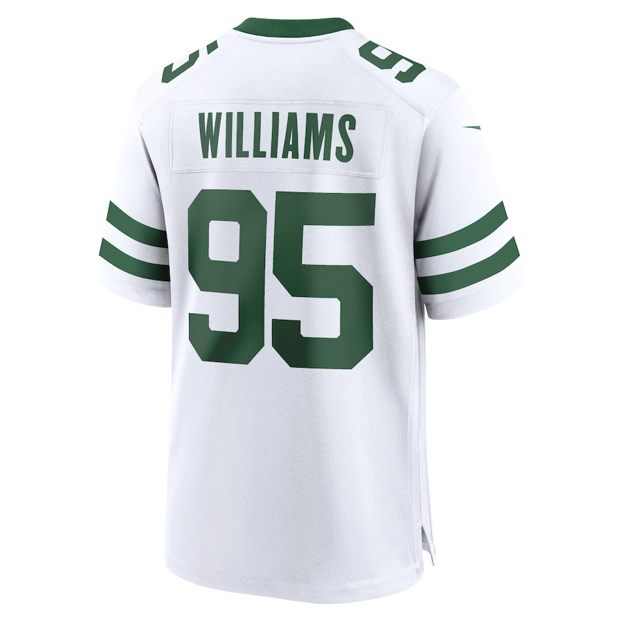 Quinnen Williams 95 New York Jets Game Legacy White NFL Jersey Men's