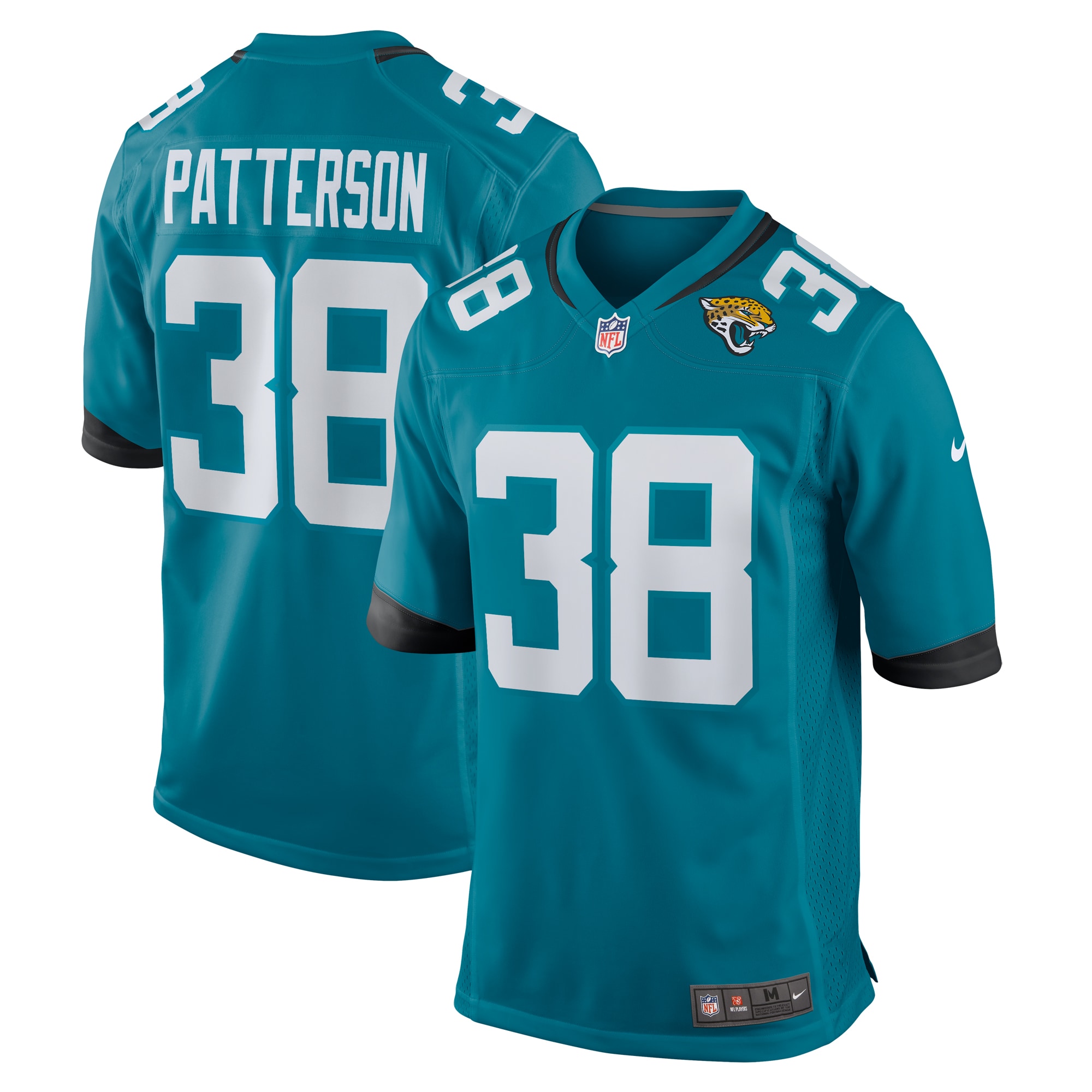 Jacksonville Jaguars Riley Patterson Teal Team Game NFL Jersey Men's